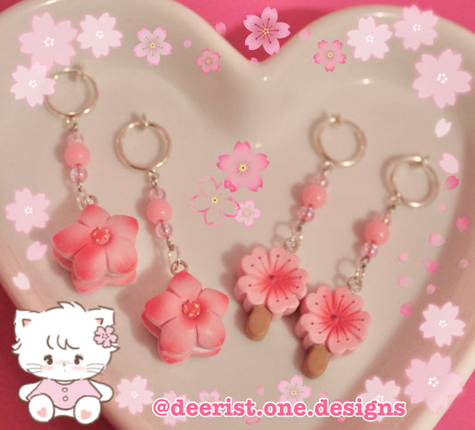 Sakura Treats Clip-on Earrings