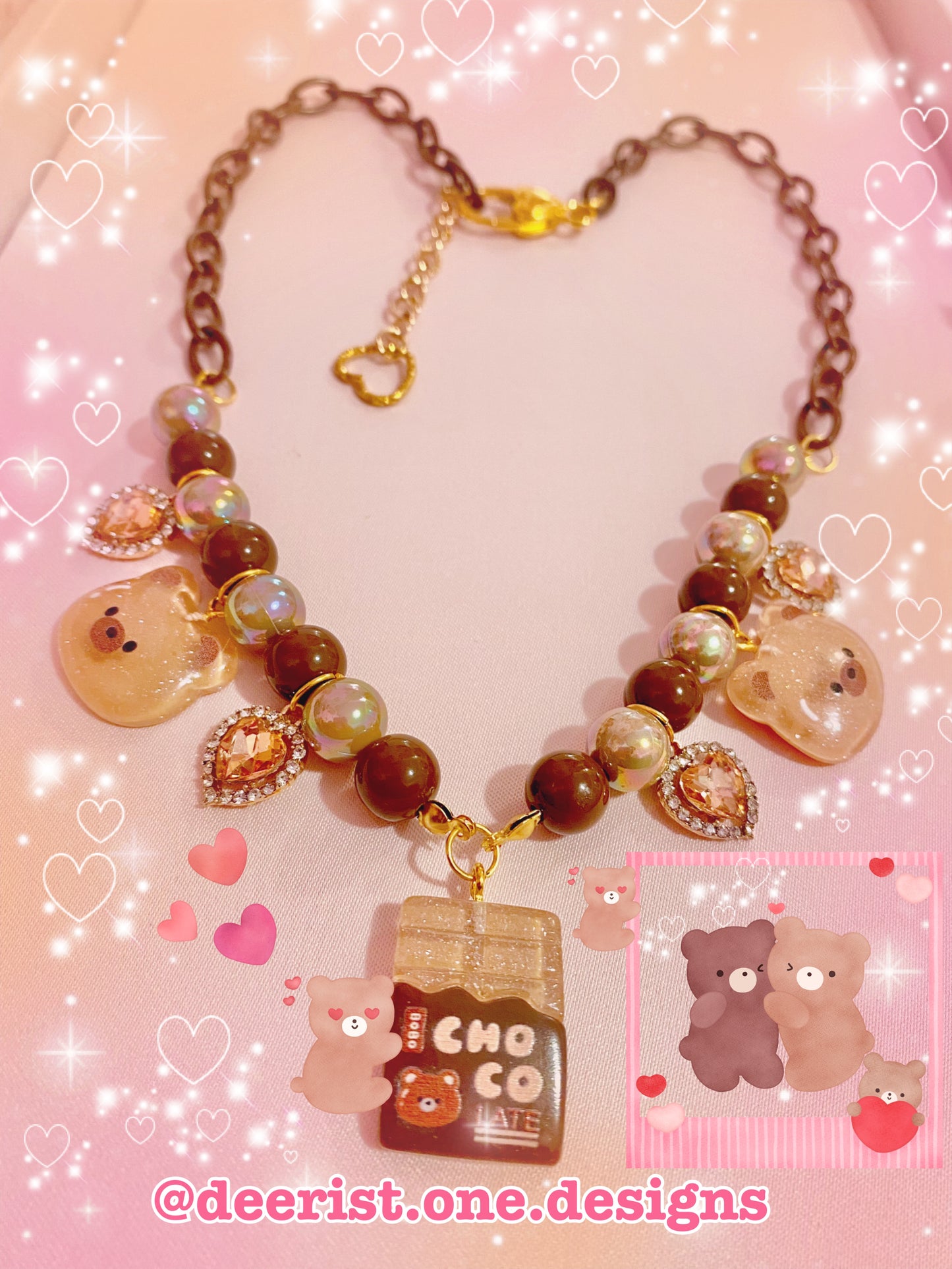 Beary Chocolate Necklace