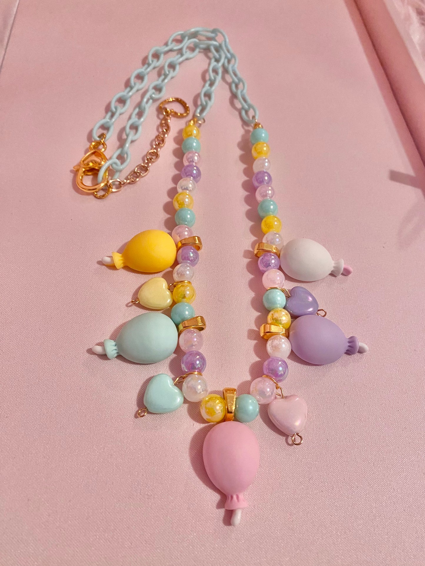 Pastel Balloon Rainbow Necklace