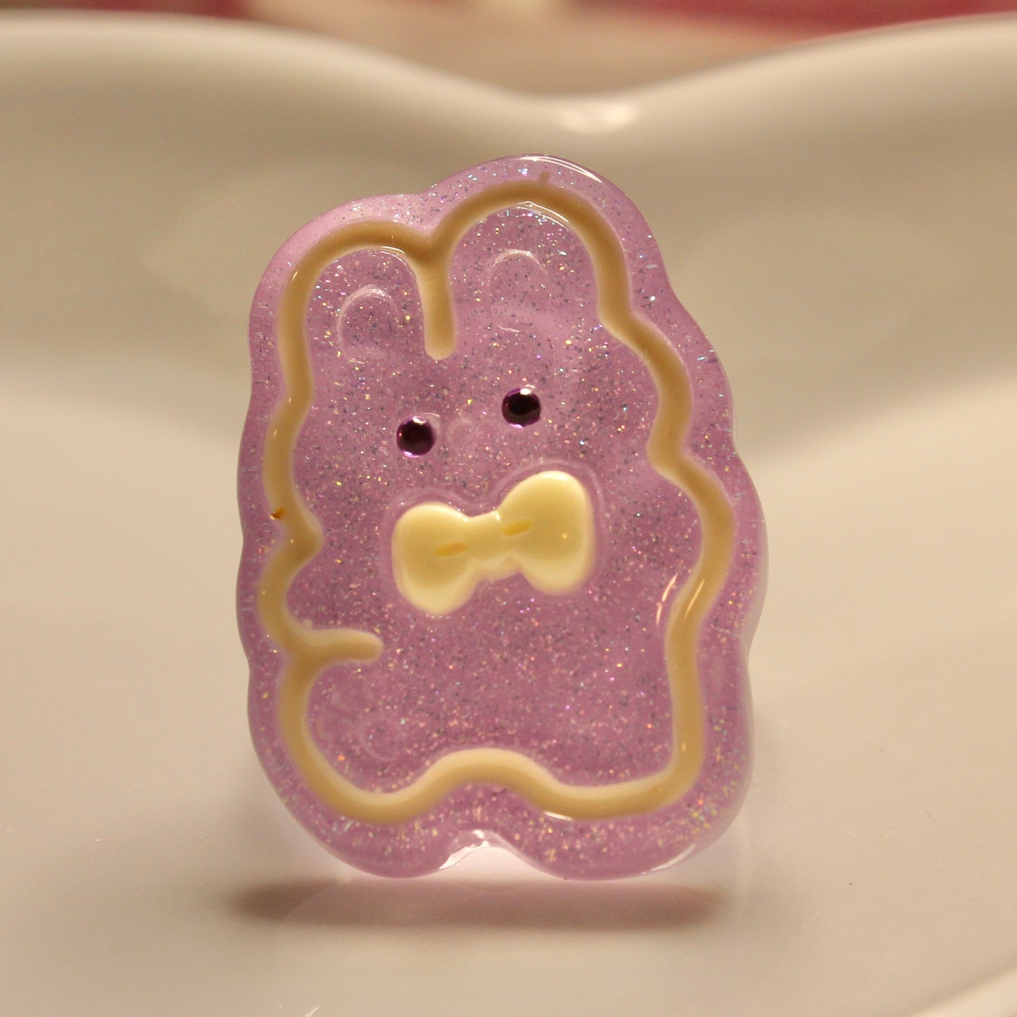 Glitter Bunny Ring