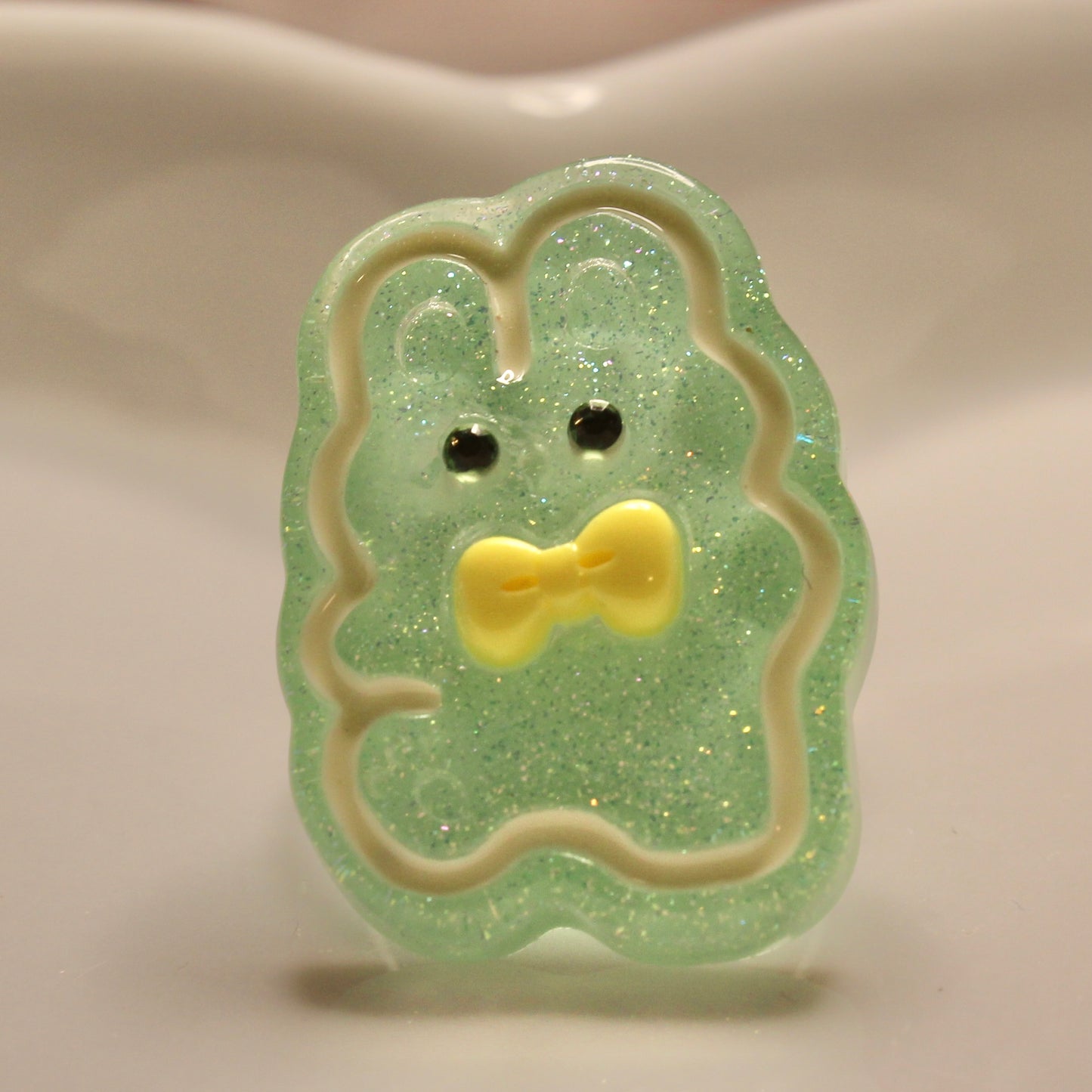 Glitter Bunny Ring