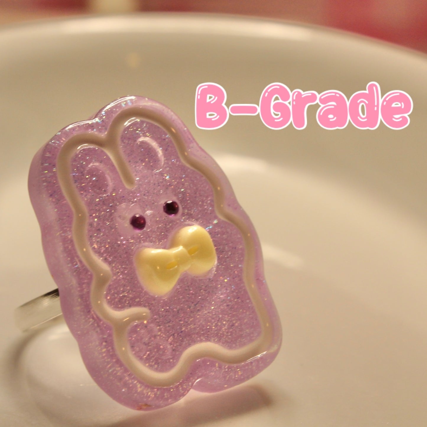 Glitter Bunny Ring