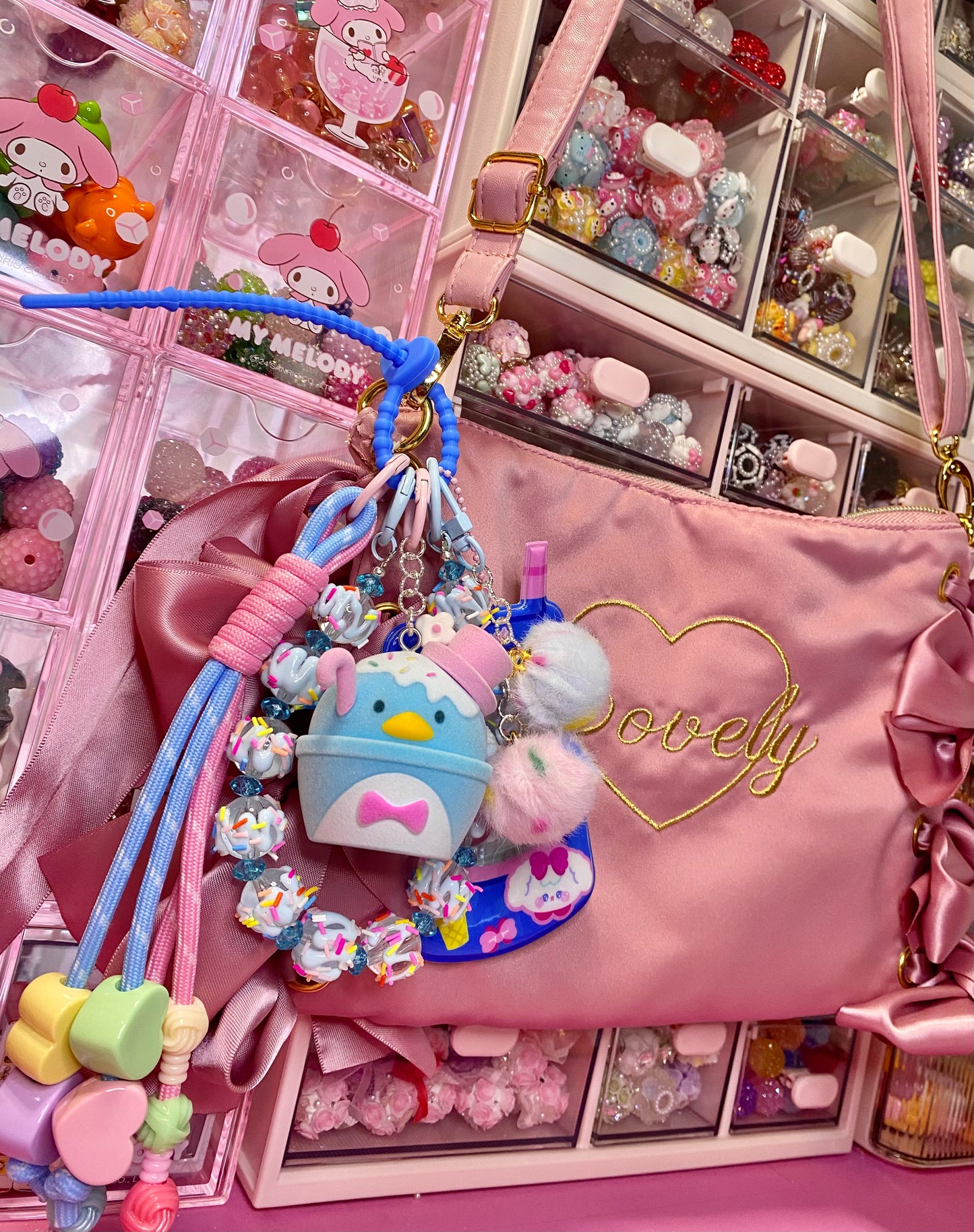 Ice Cream Penguin Bag Chain