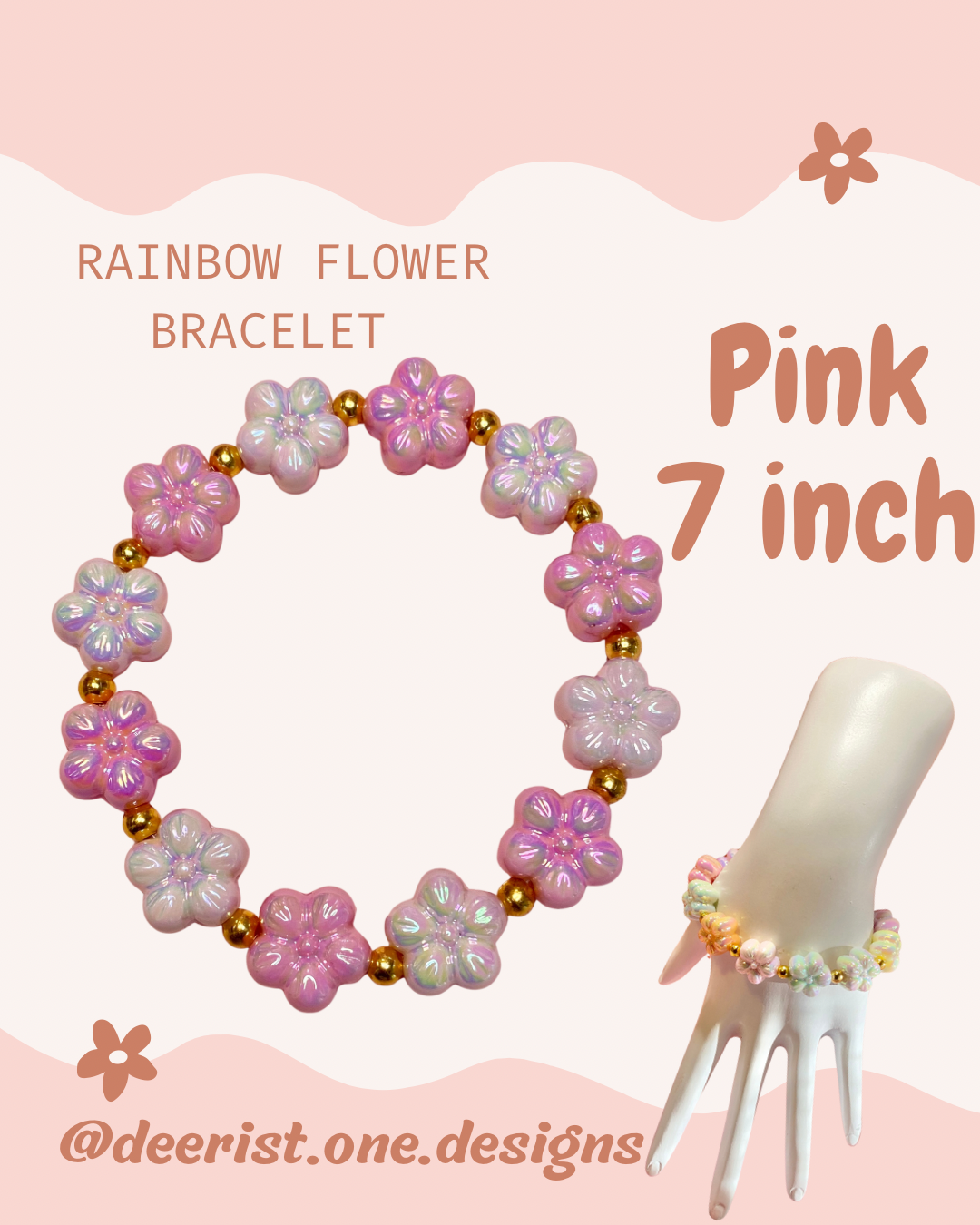 Rainbow Flower Bracelet
