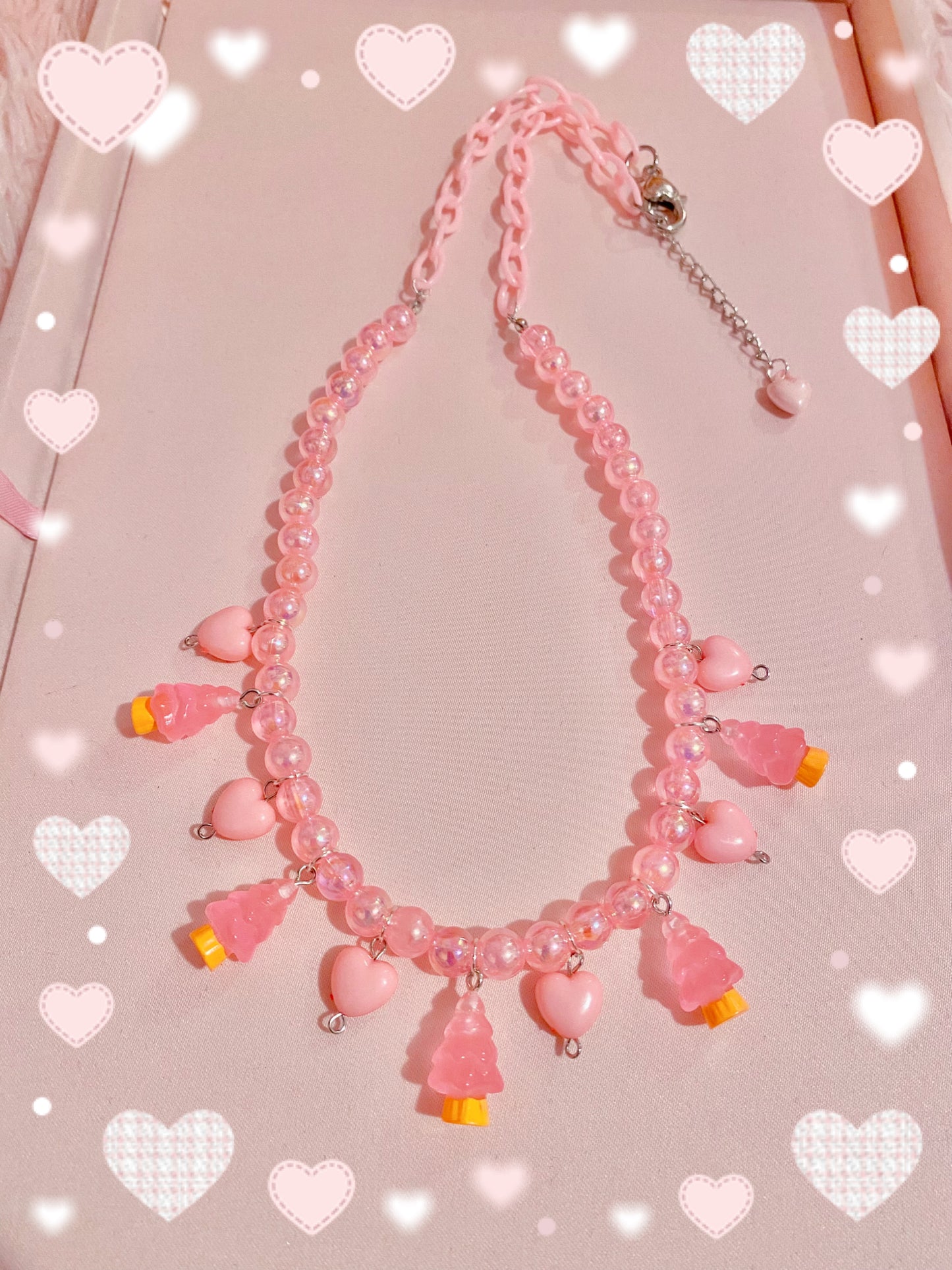 Pink Tree Necklace