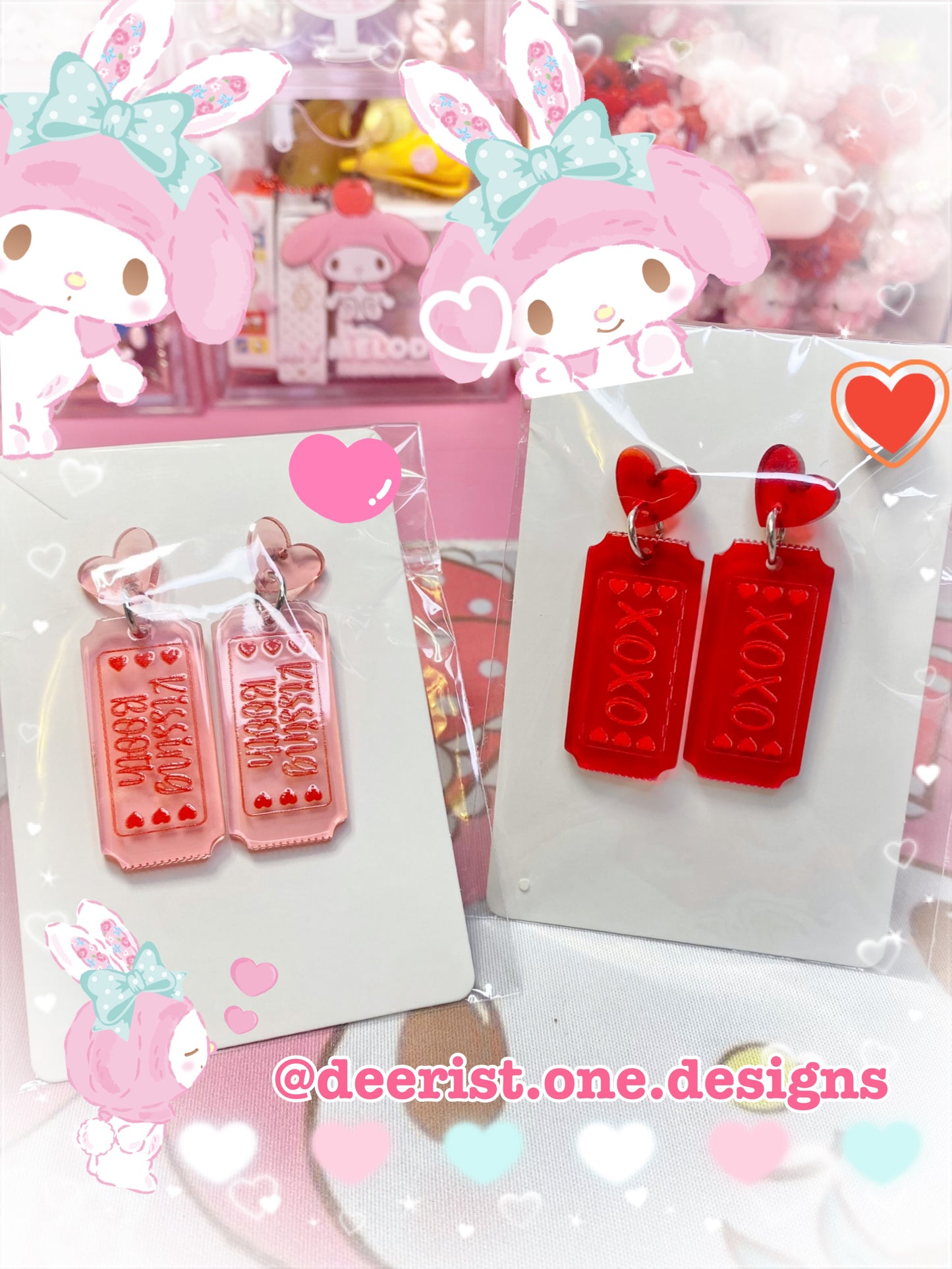 Valentine Ticket Earrings