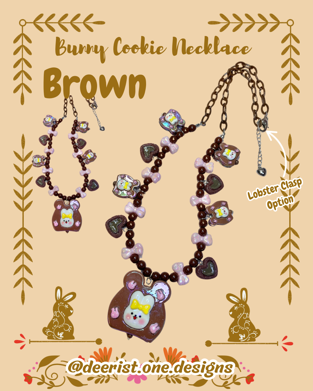Bunny Cookie Necklace