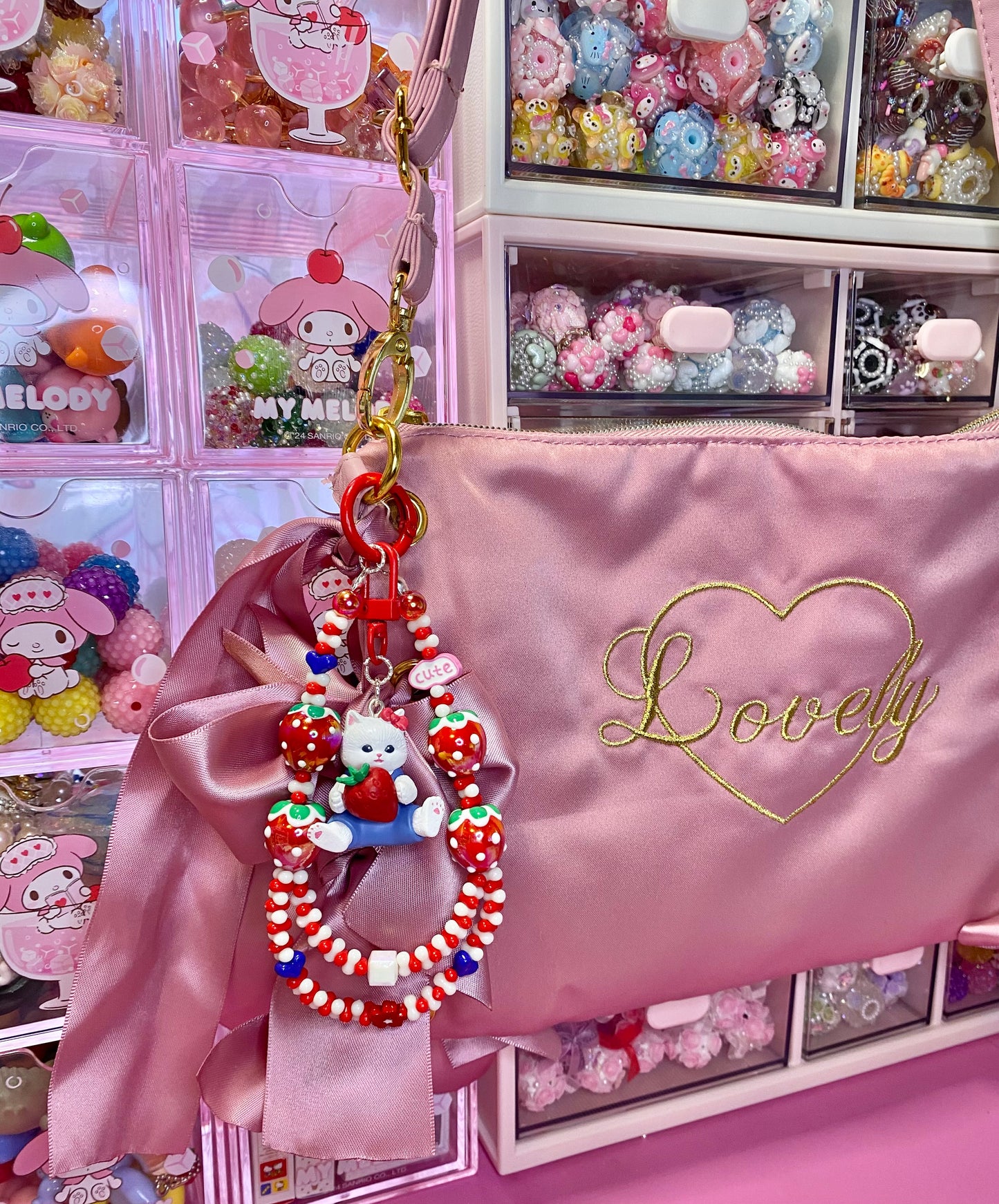 Berry Kitty Keychain