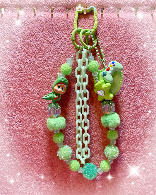 Green Dino Keychain