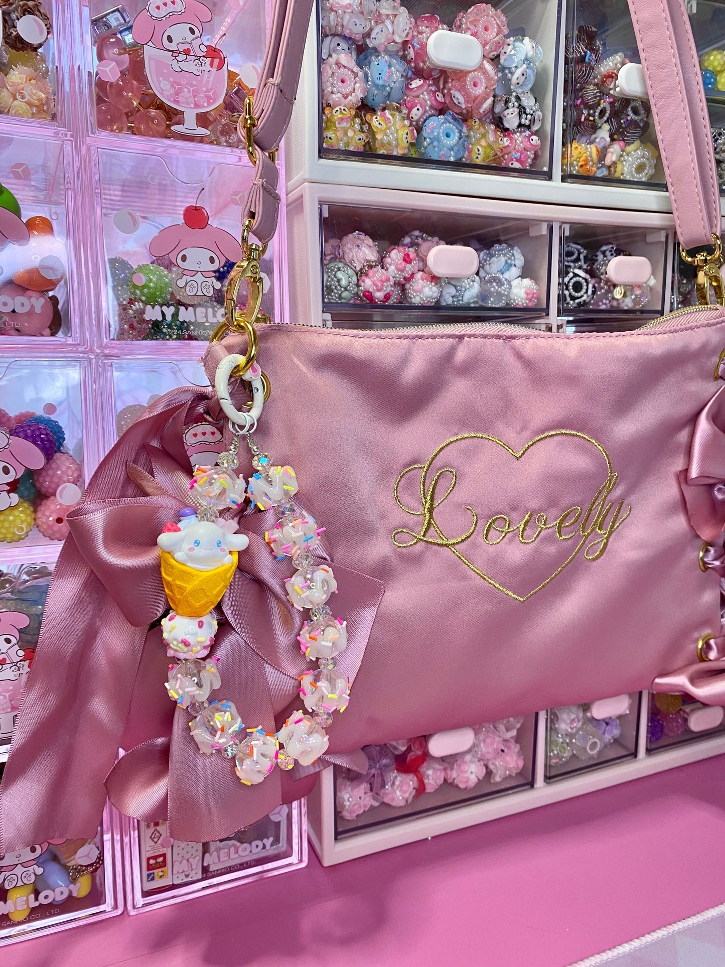 Ice Cream Puppy Keychain