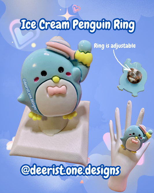 Ice Cream Penguin Ring