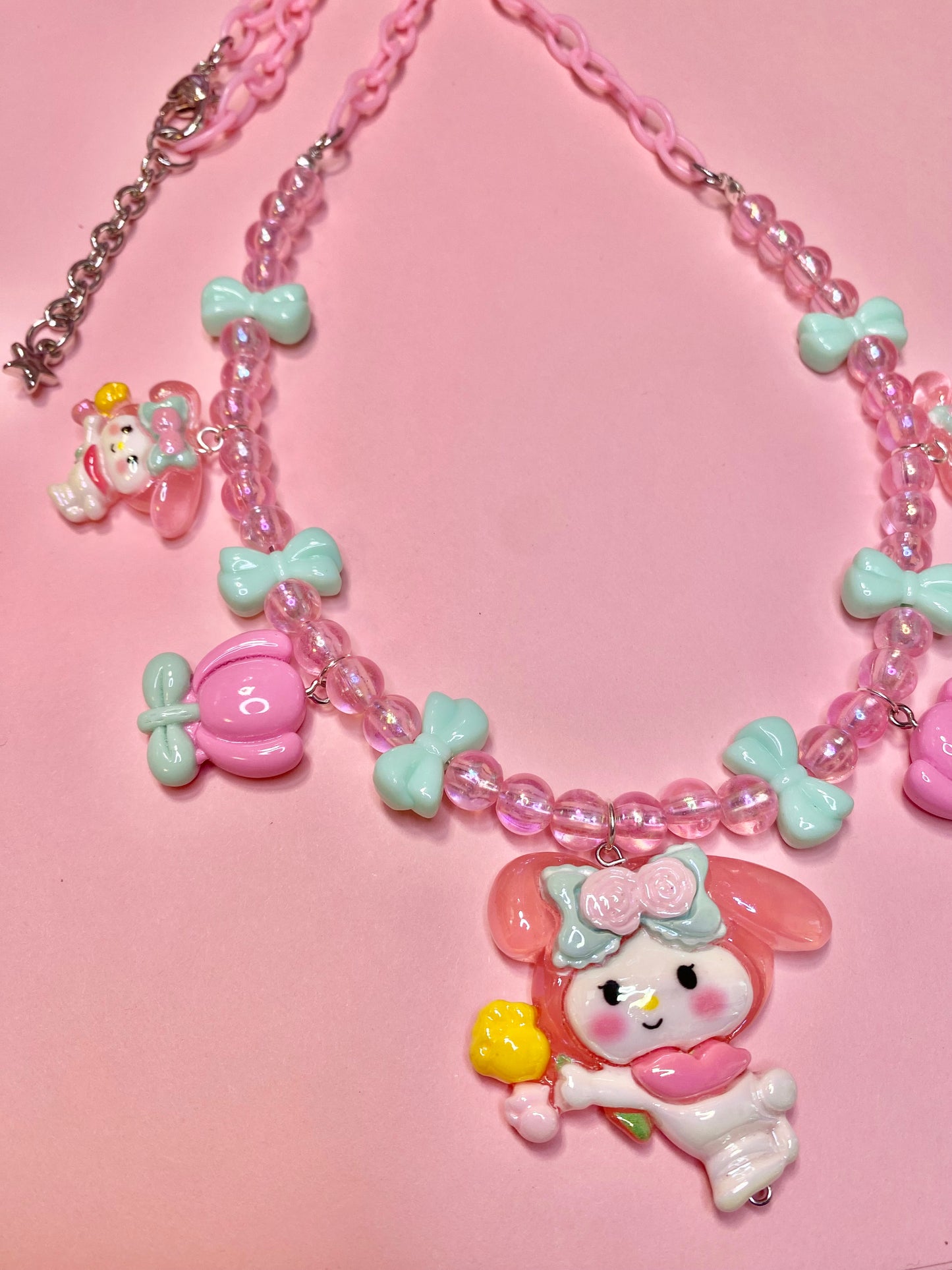Pink Bunny Necklace