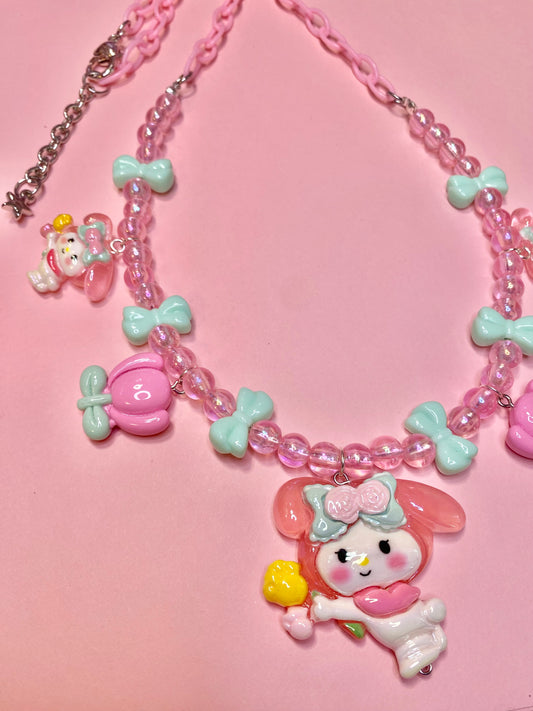 Pink Bunny Necklace