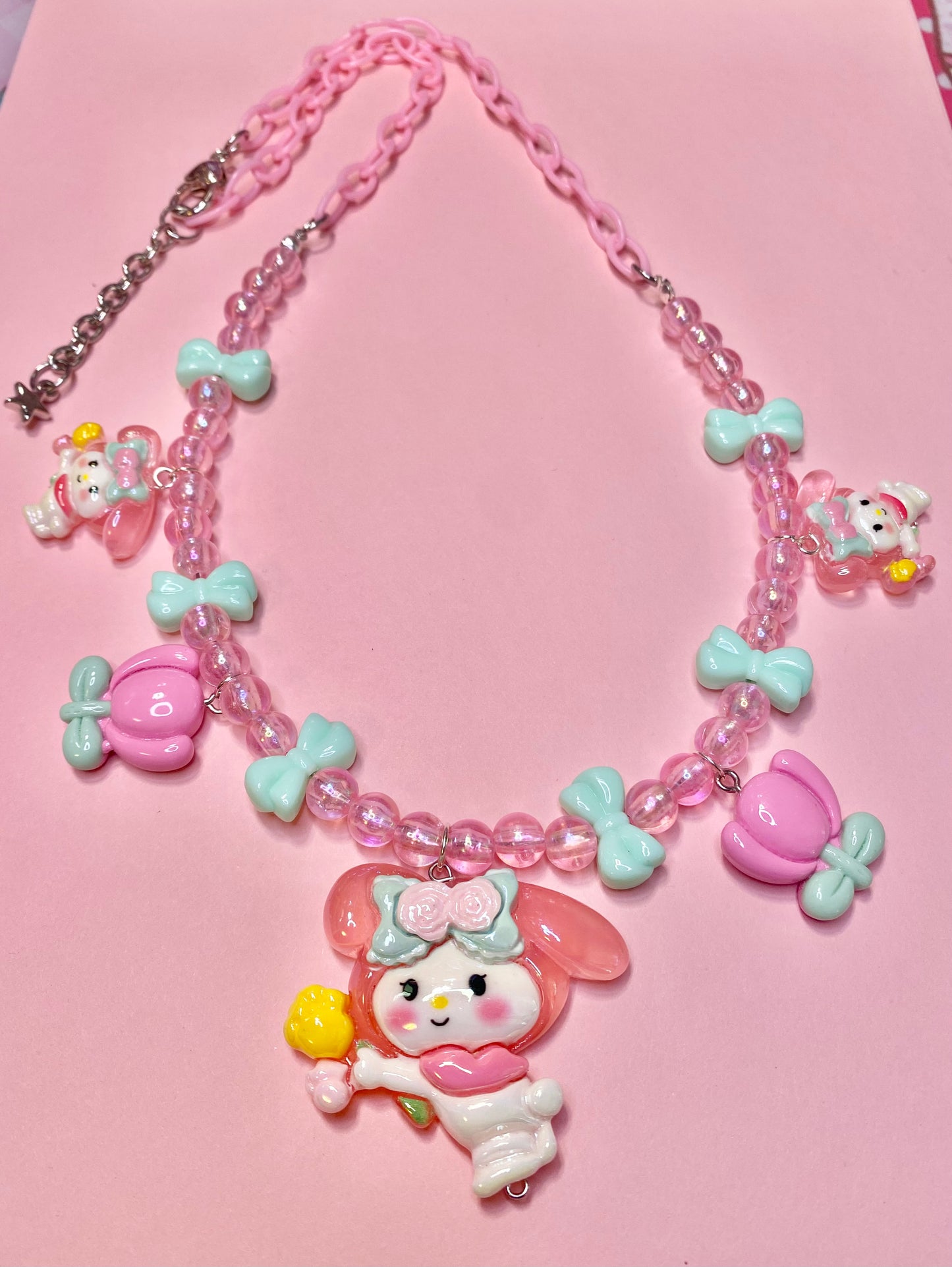 Pink Bunny Necklace