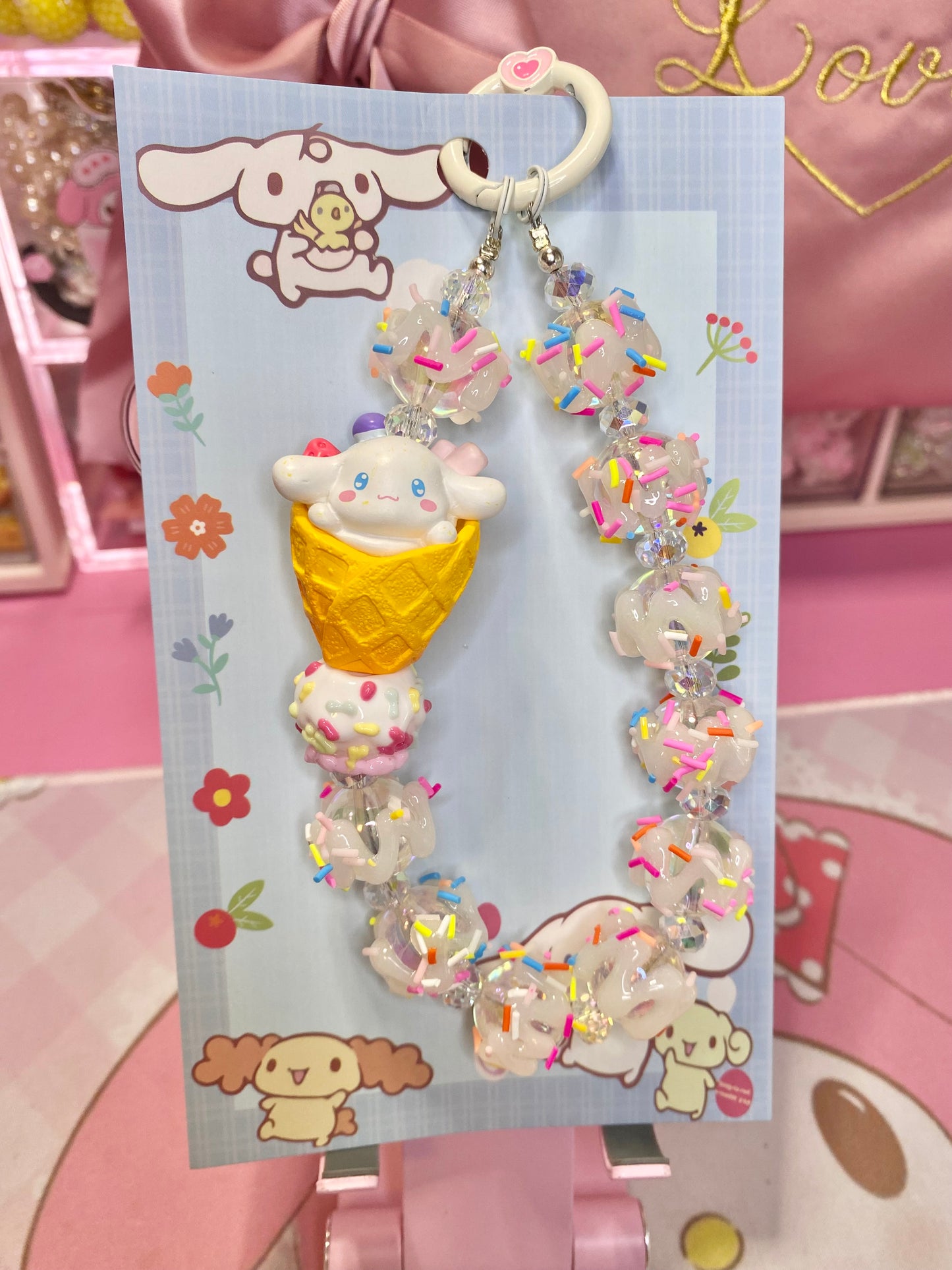 Ice Cream Puppy Keychain