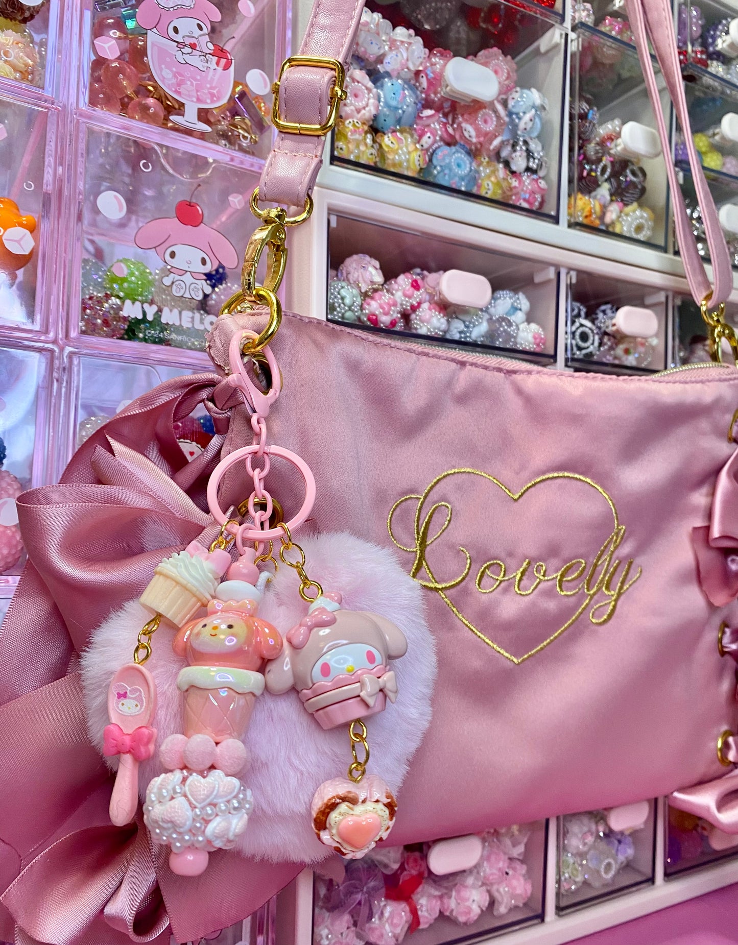Cupcake Bunny Keychain