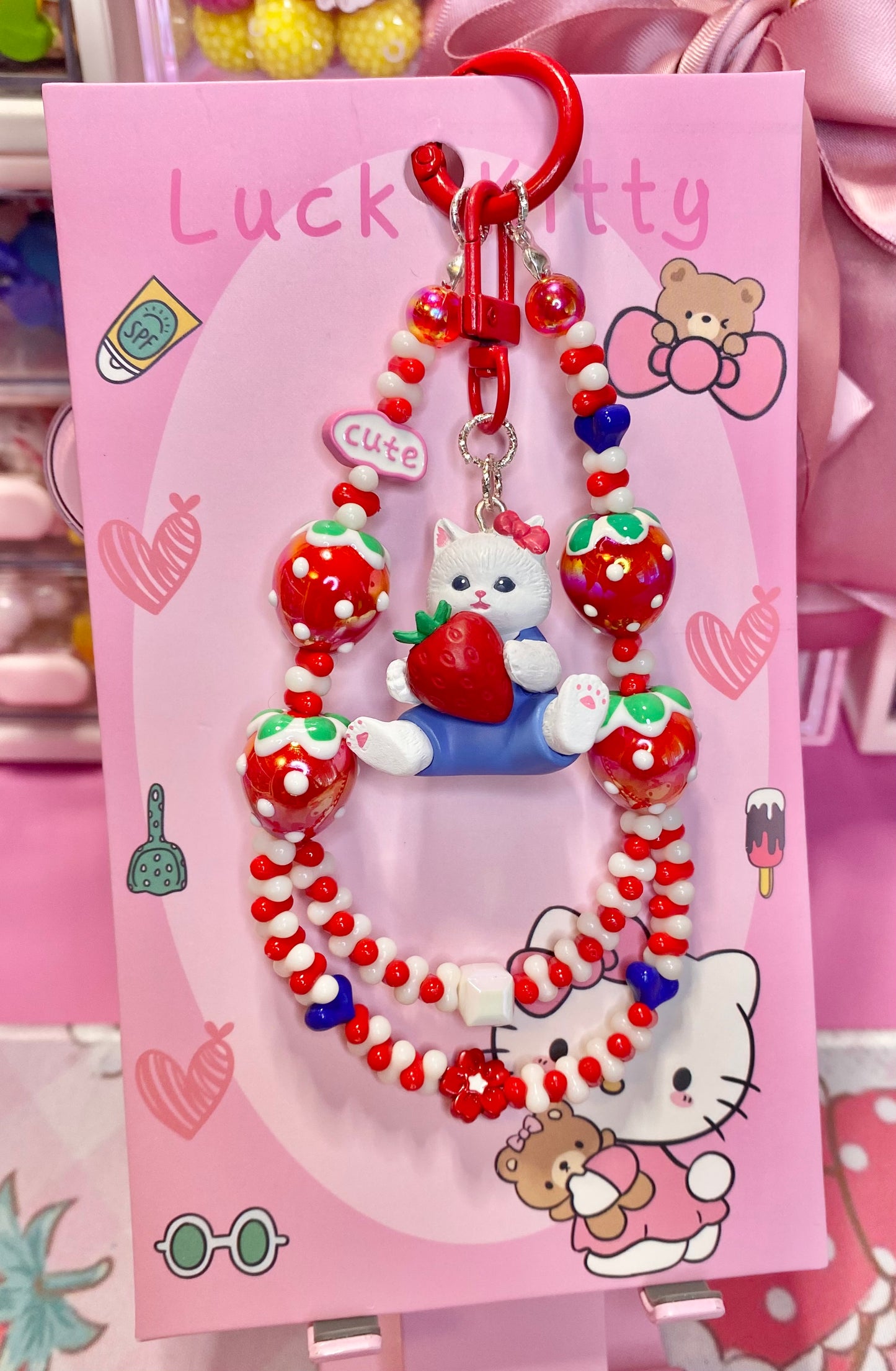 Berry Kitty Keychain