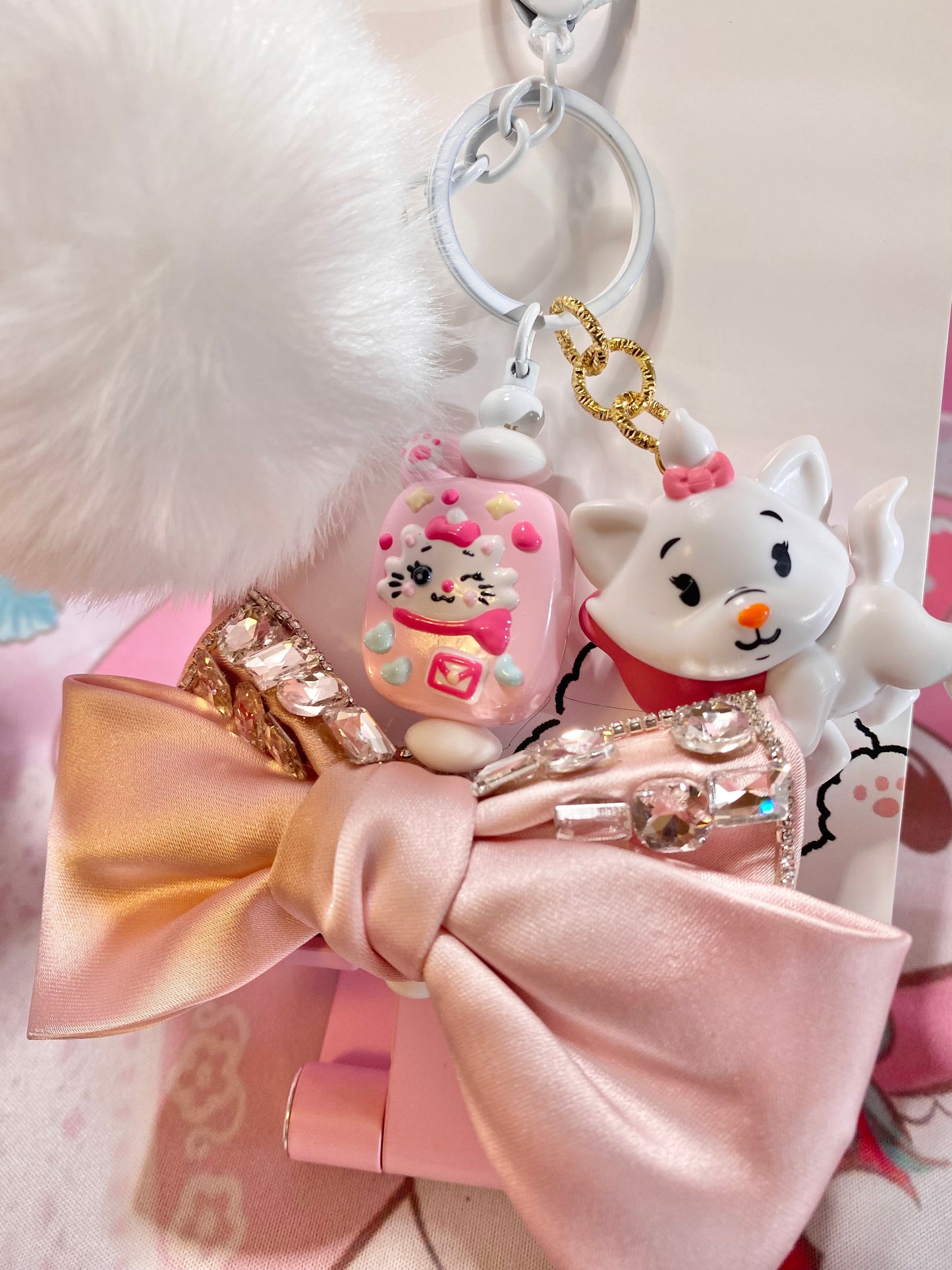 Bow Kitty Keychain