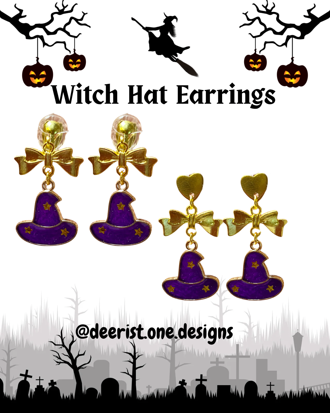 Witch Hat Earrings
