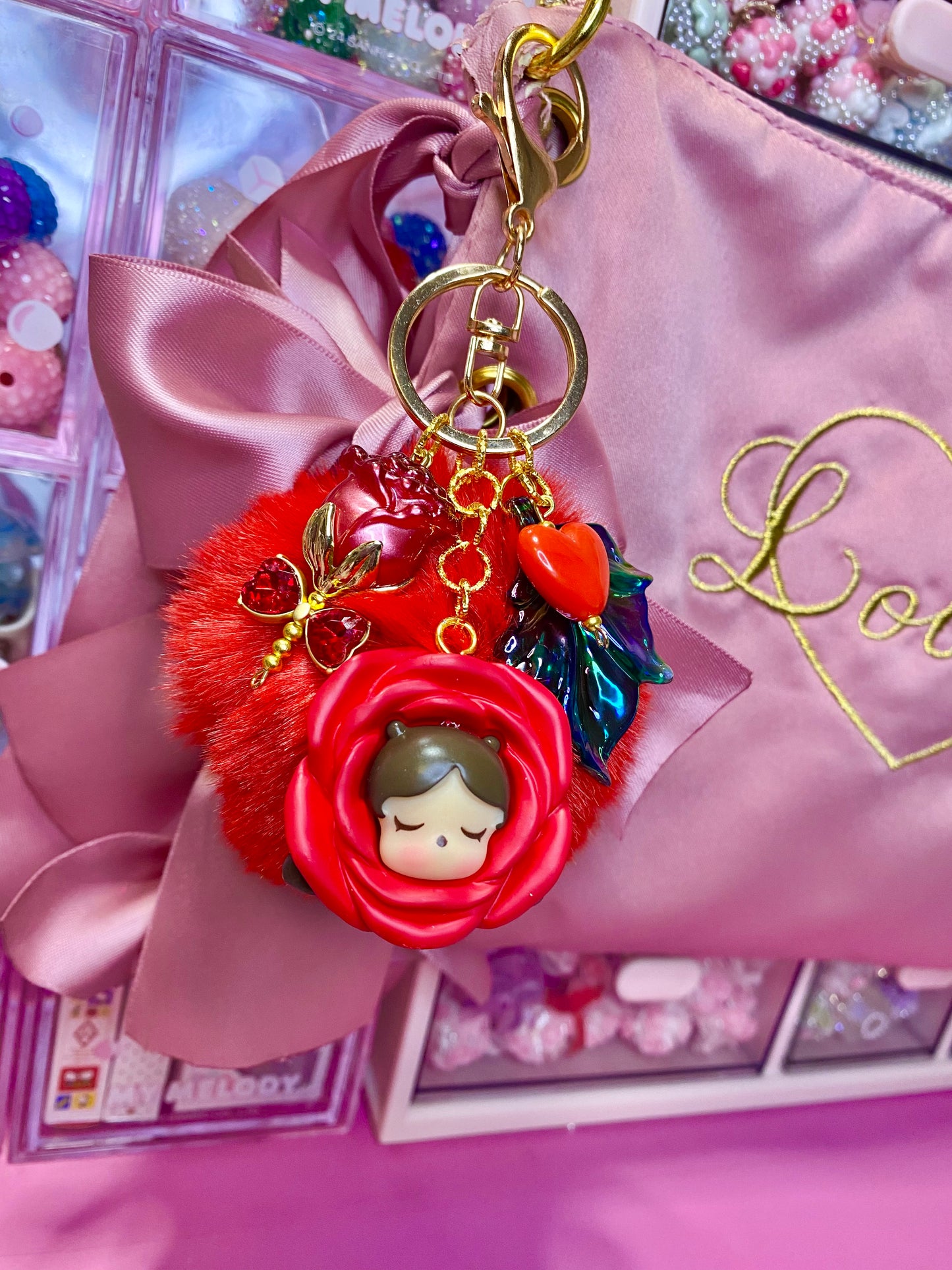 Sleeping Flower Keychain