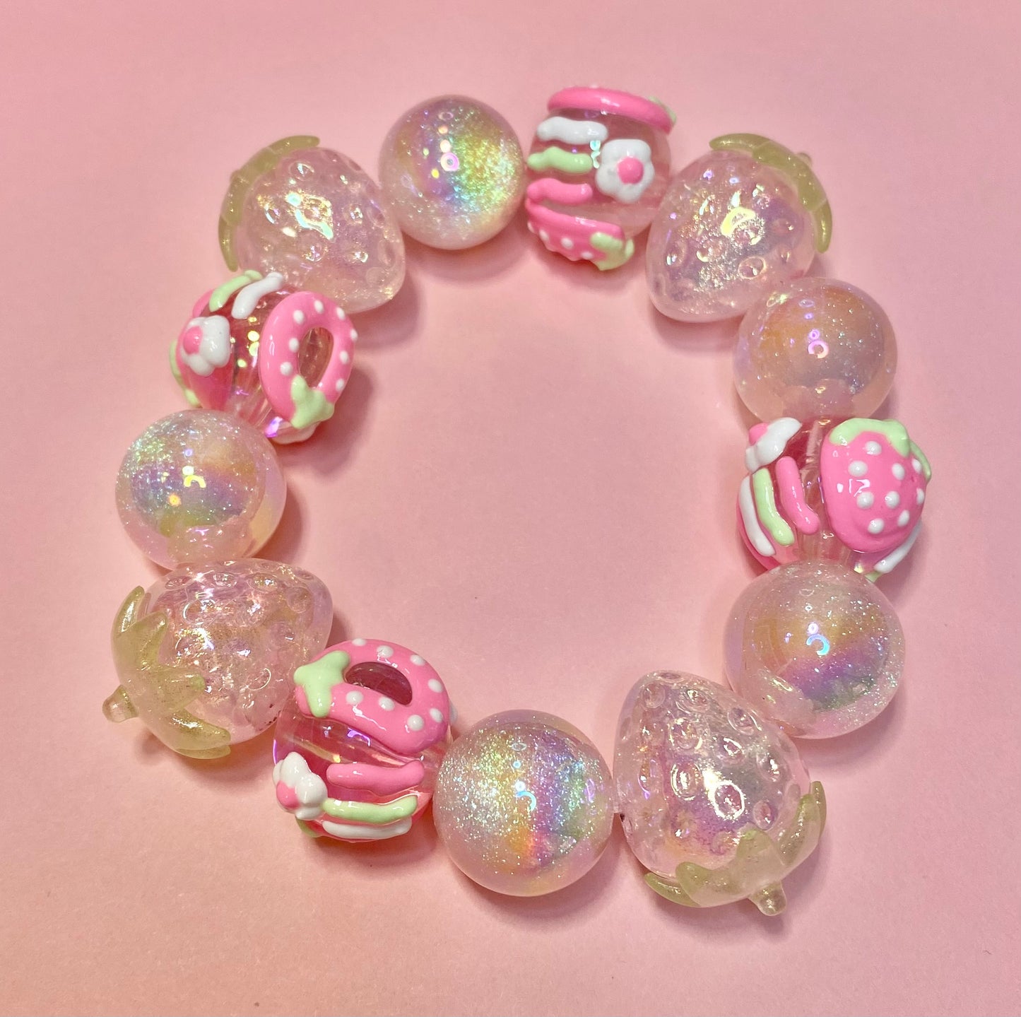 Painted Strawberry Bracelet