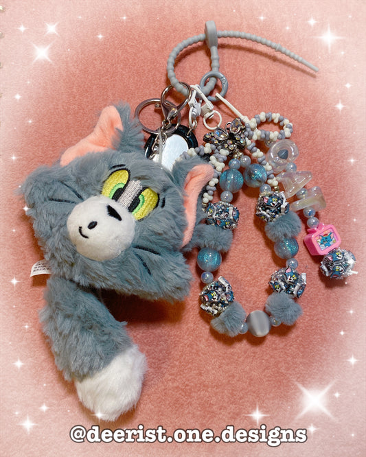 Grey Cat Keychain