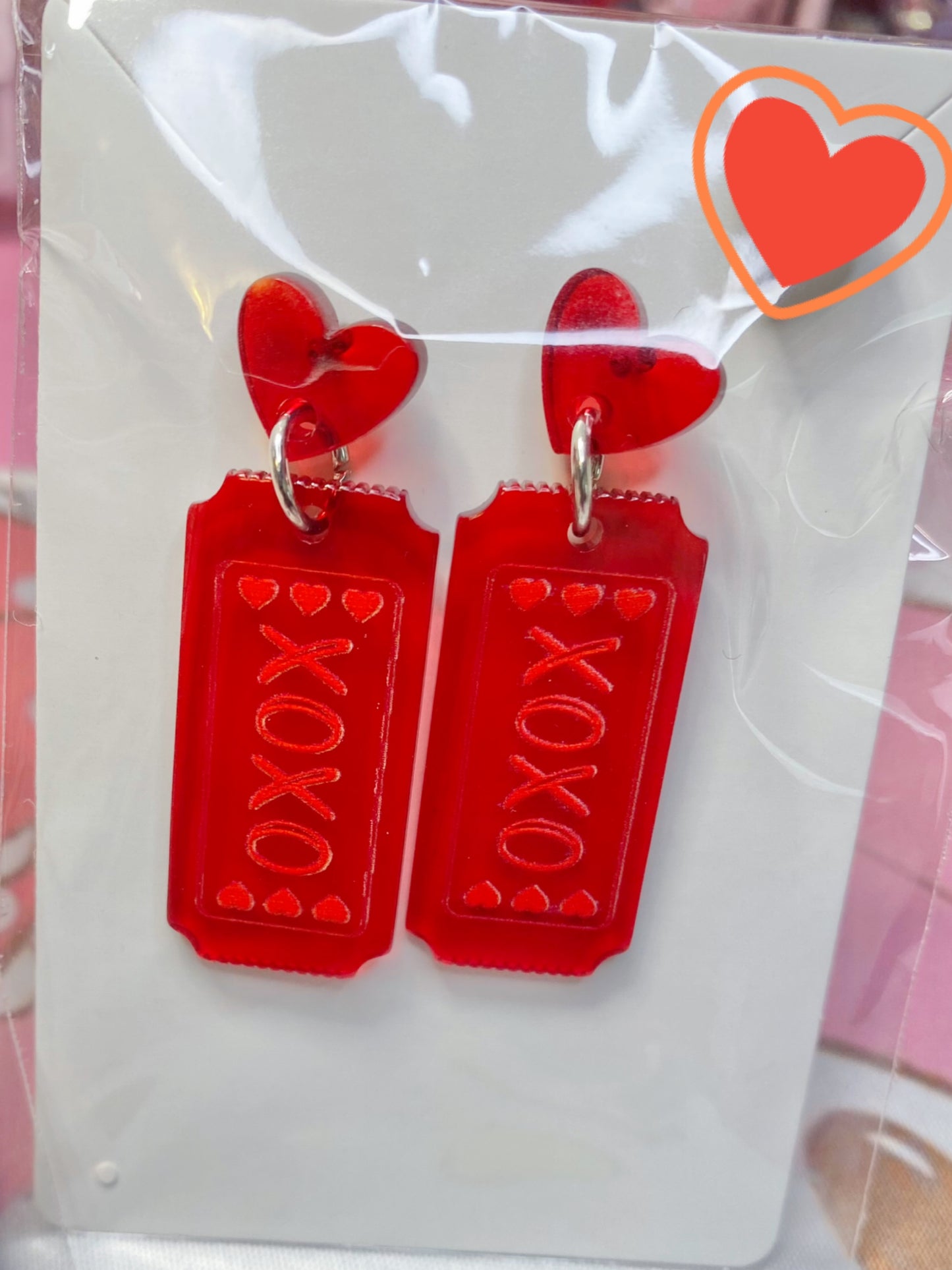 Valentine Ticket Earrings