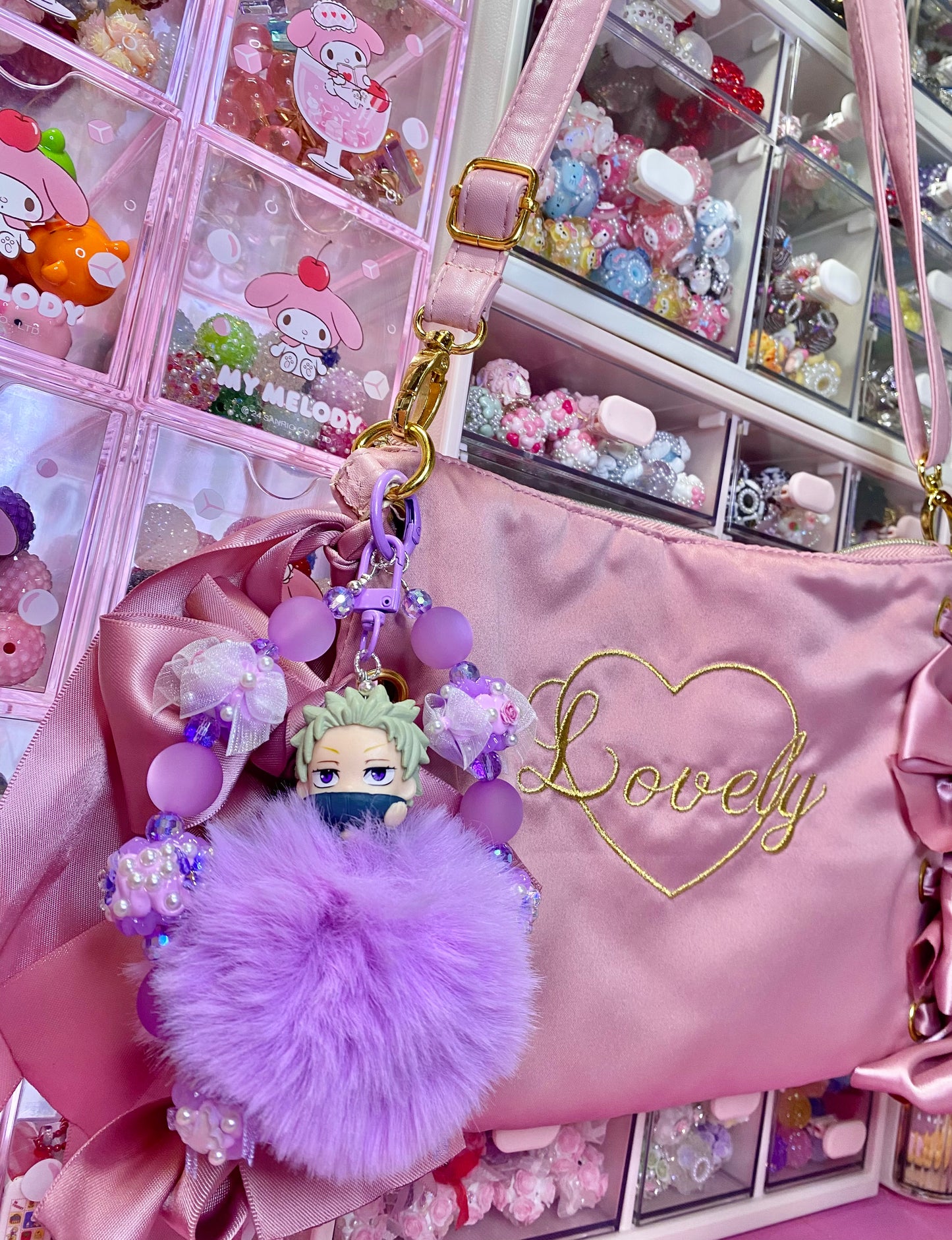 Purple Anime Boy Keychain