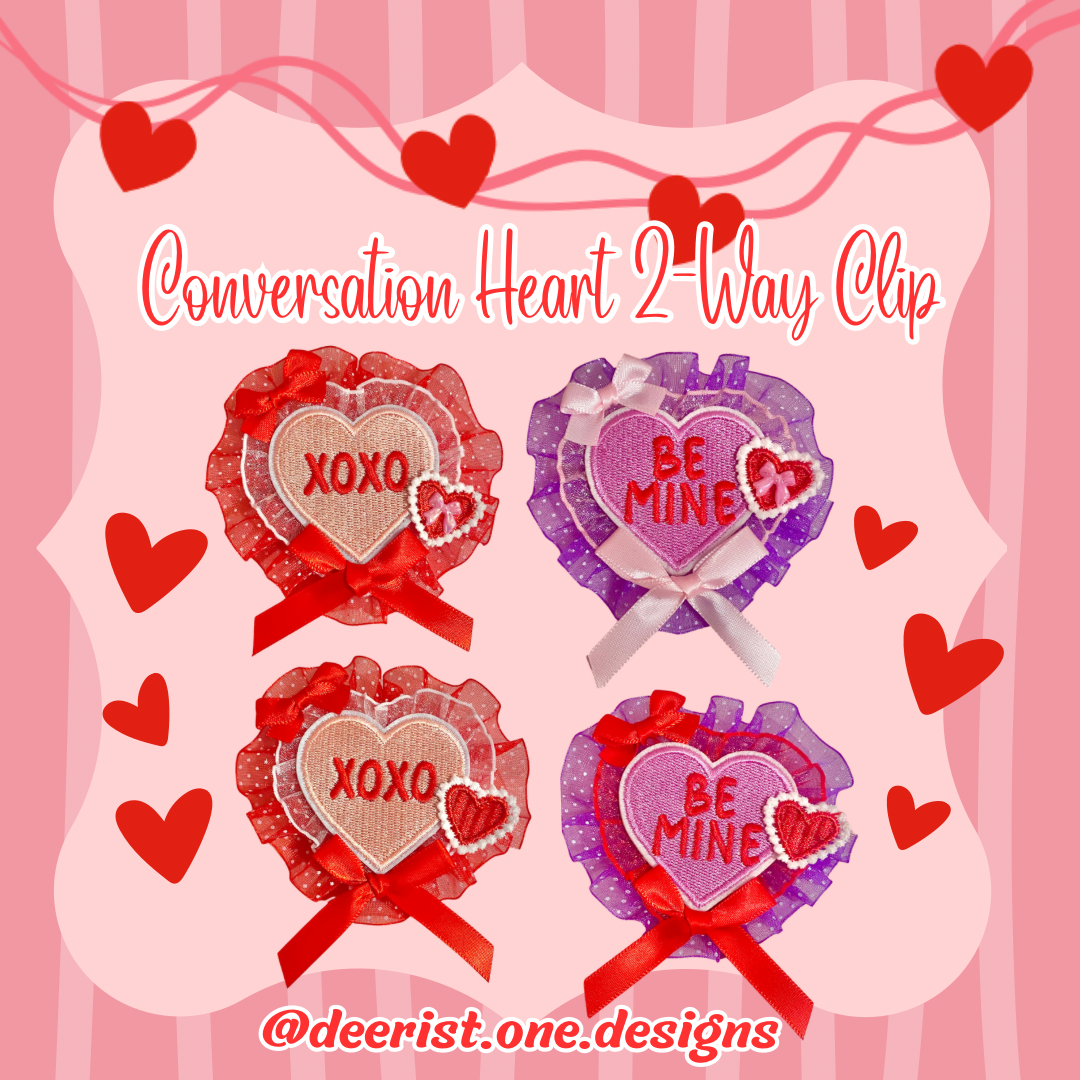 Conversation Hearts 2-way Clip