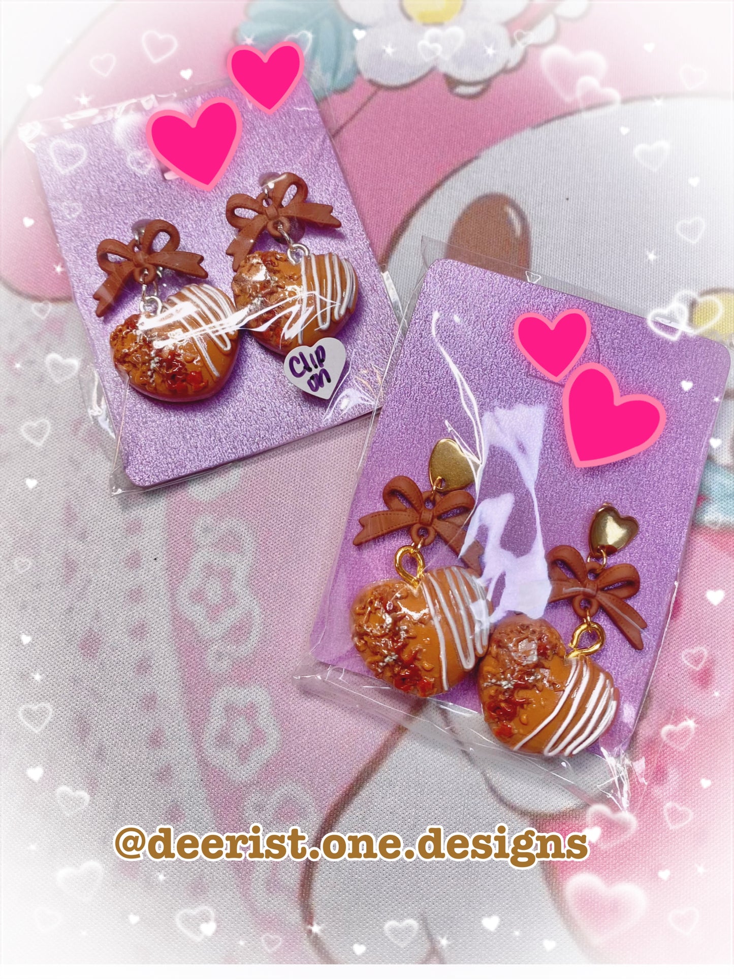 Chocolate Heart Earrings