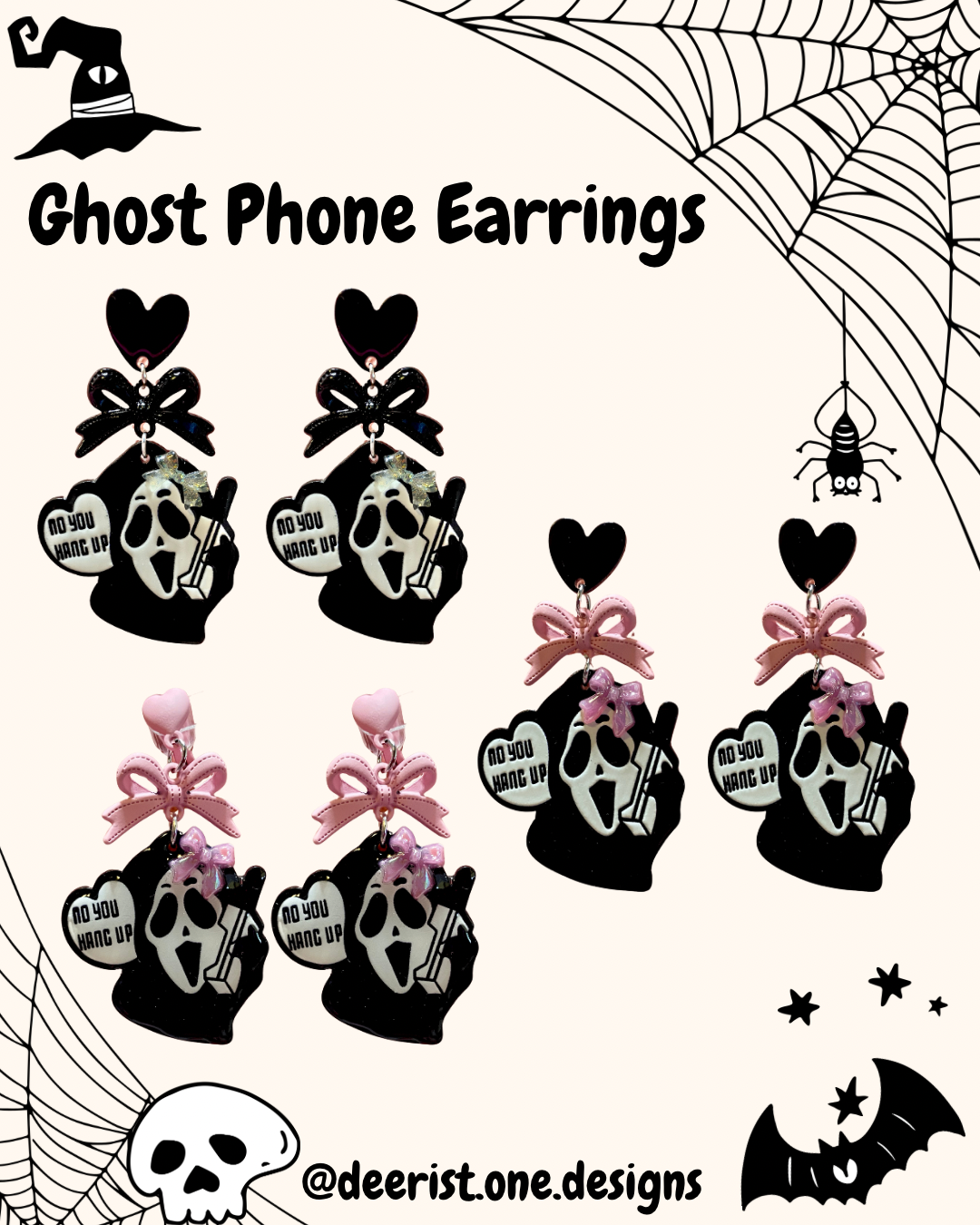 Ghost Phone Earrings