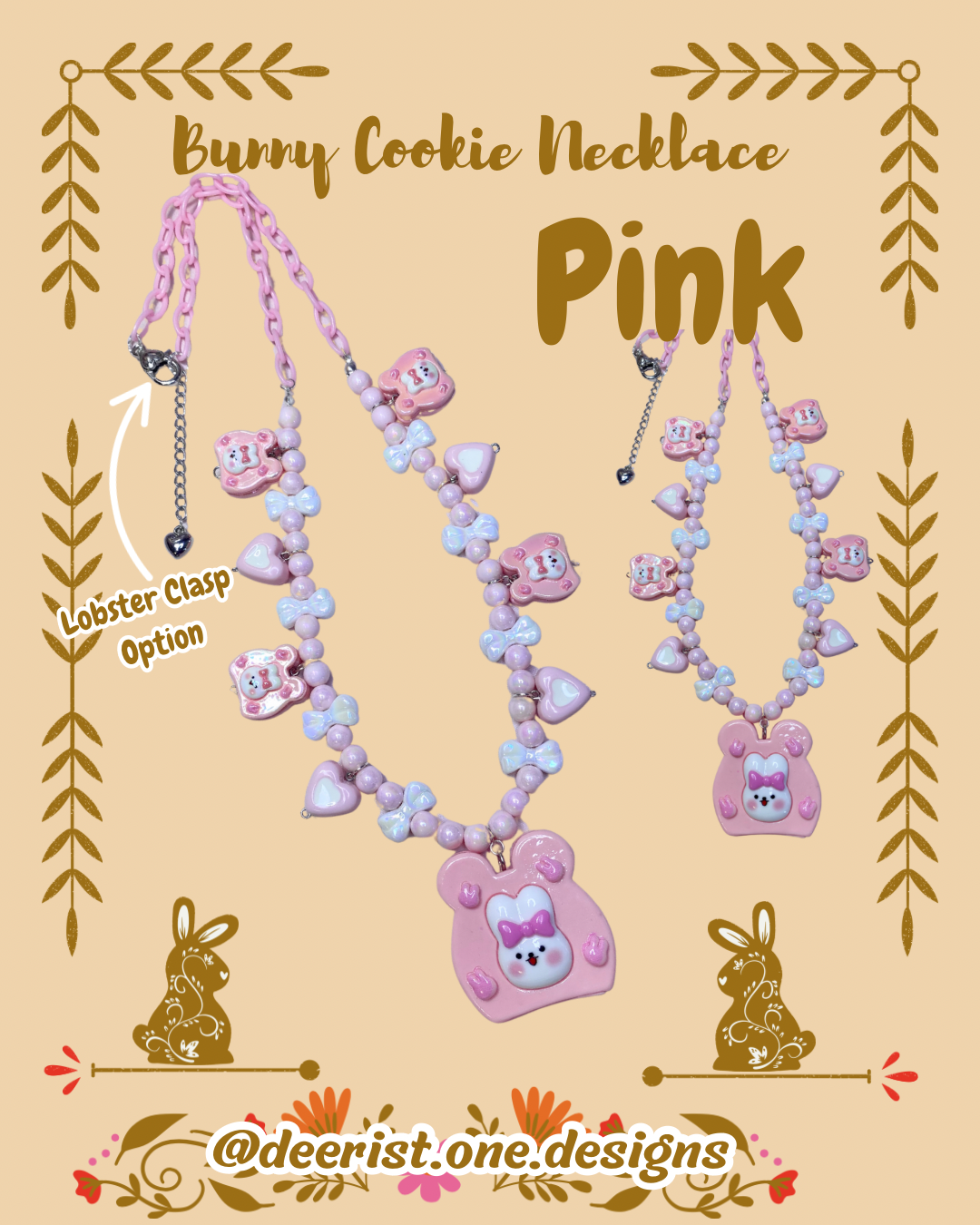 Bunny Cookie Necklace