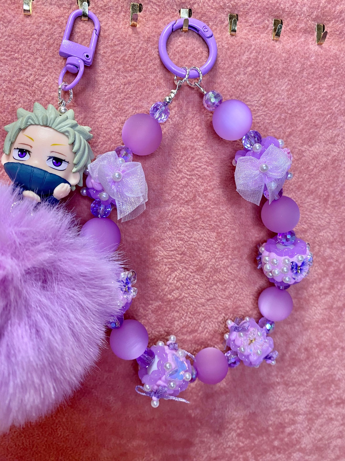 Purple Anime Boy Keychain