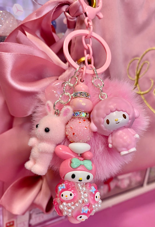 Pink Lamb Keychain