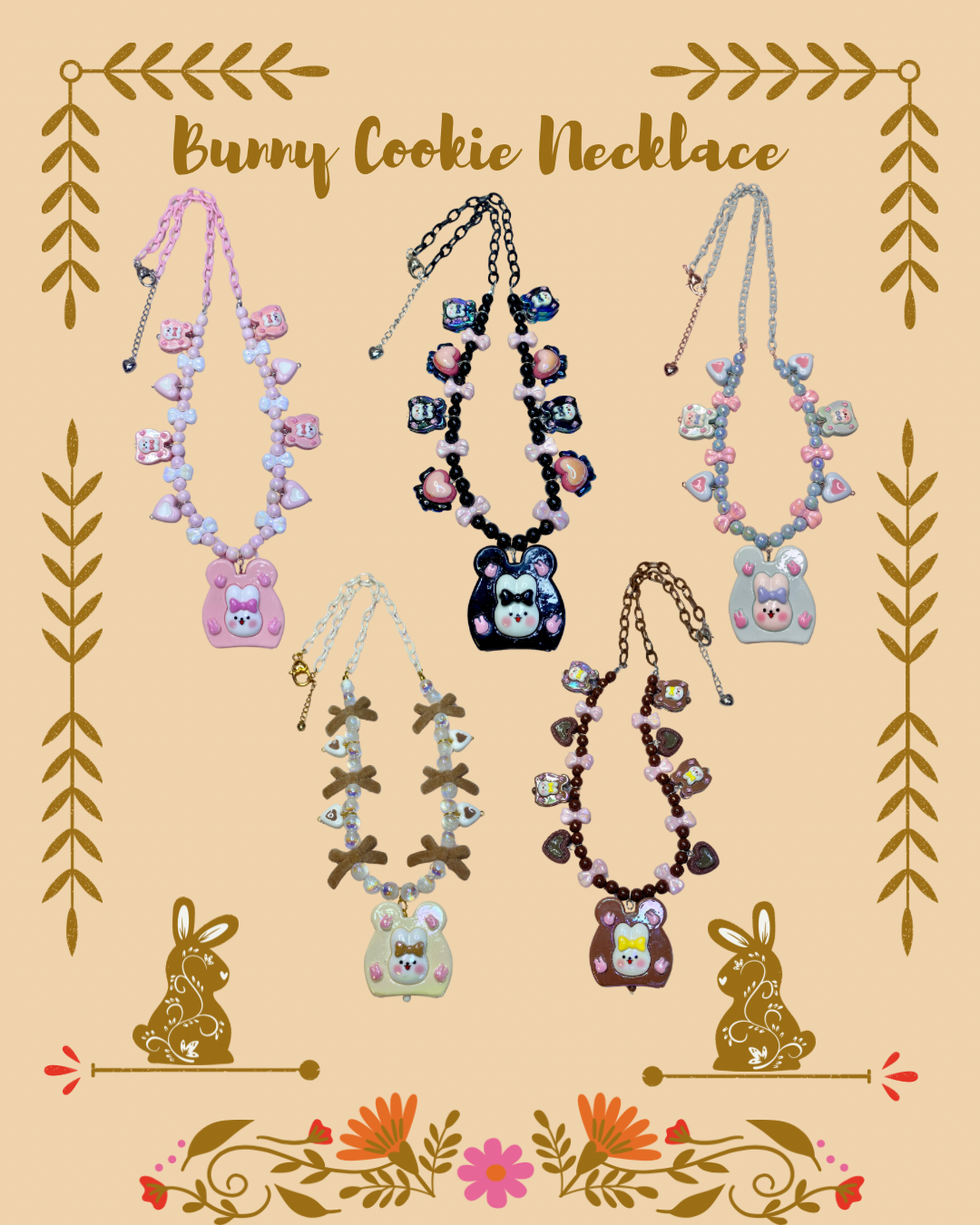 Bunny Cookie Necklace