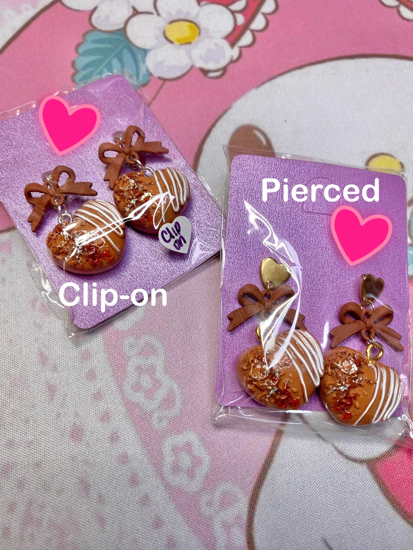 Chocolate Heart Earrings
