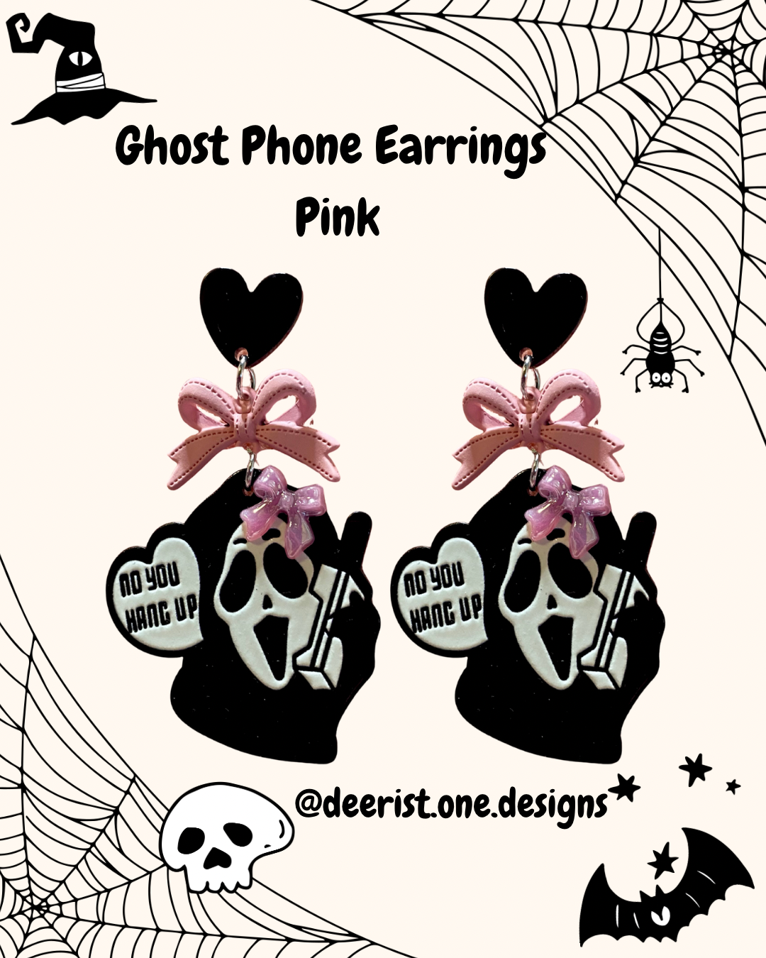 Ghost Phone Earrings