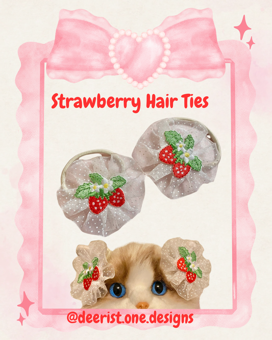 Strawberry hair ties