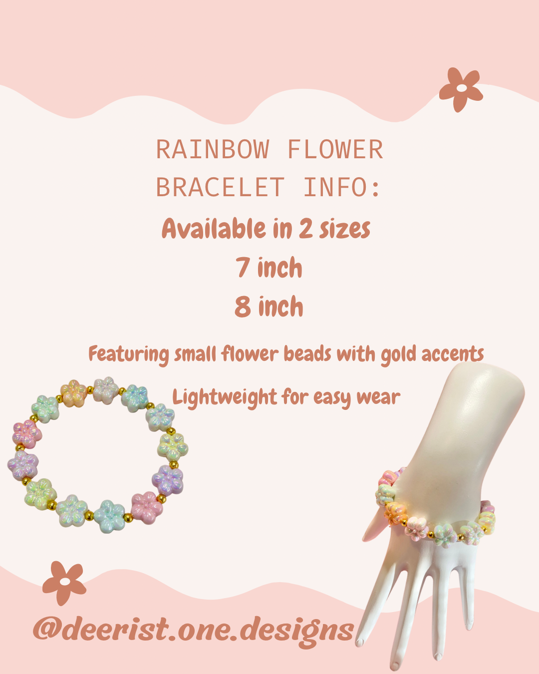Rainbow Flower Bracelet
