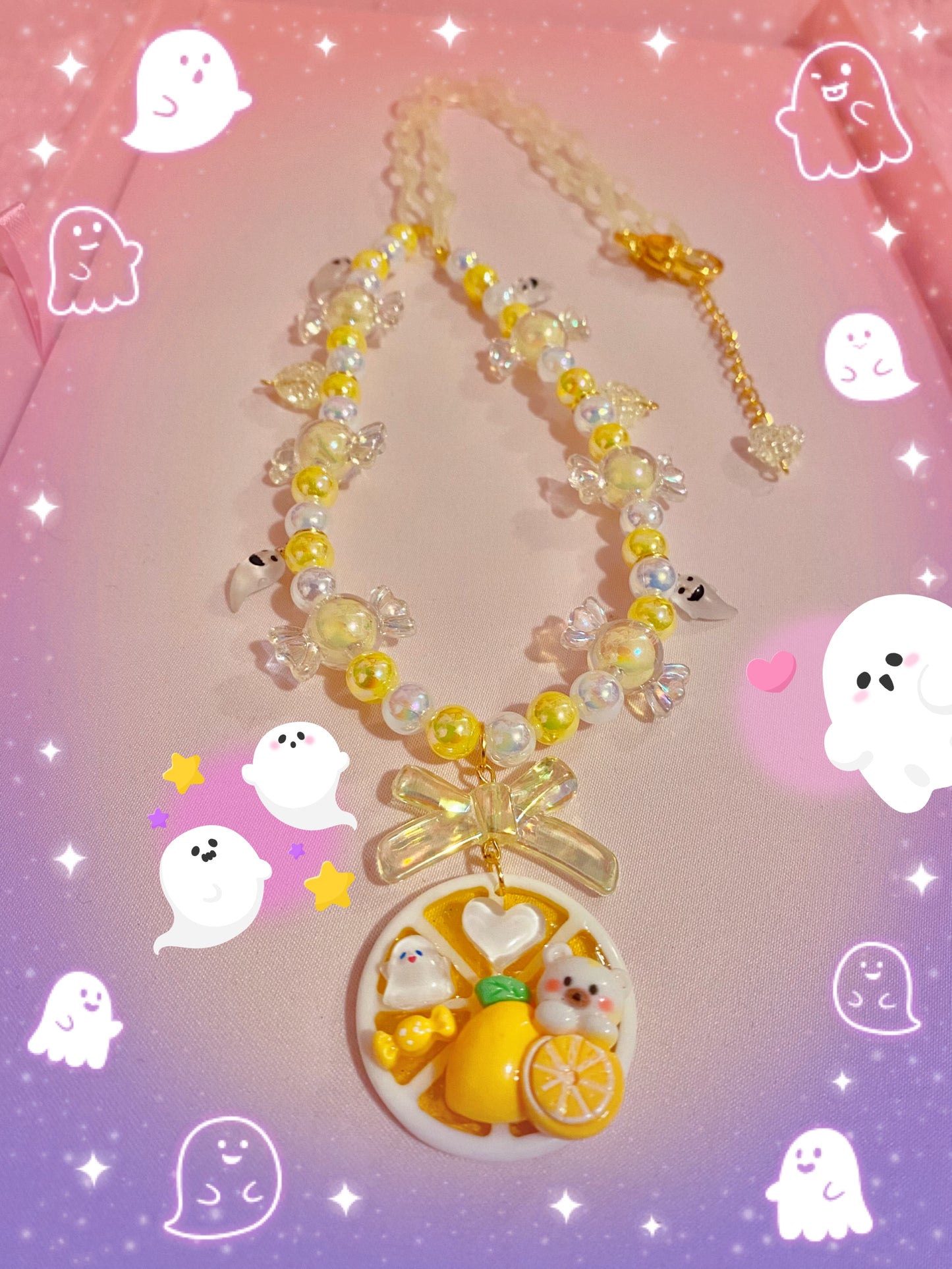Lemon Candy Bear Necklace