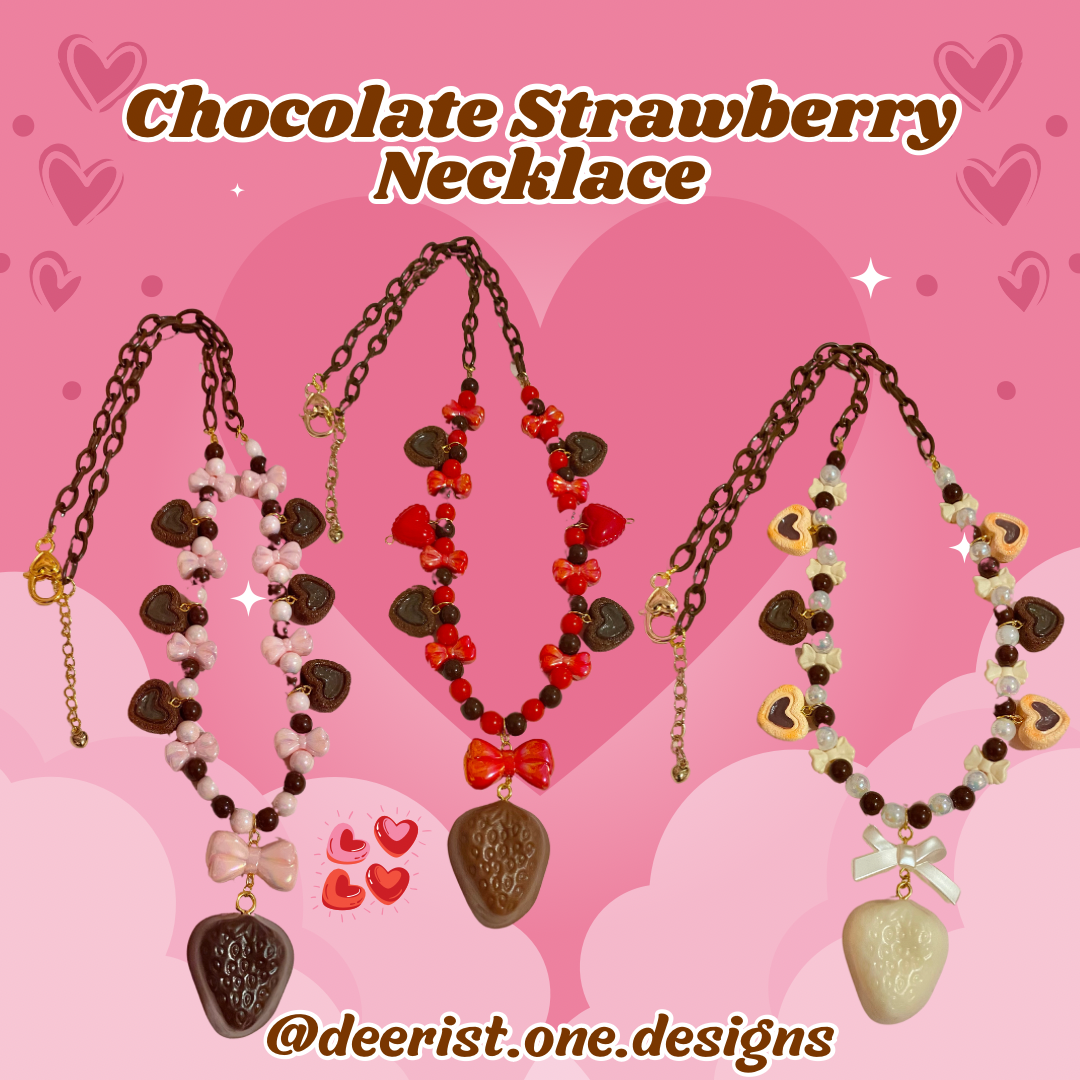 Chocolate Strawberry Necklace