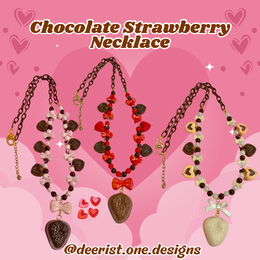 Chocolate Strawberry Necklace