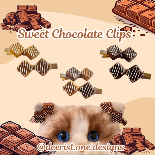 Sweet Chocolate Hair Clips