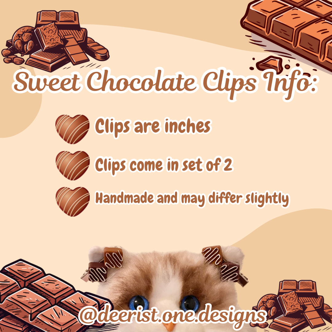 Sweet Chocolate Hair Clips