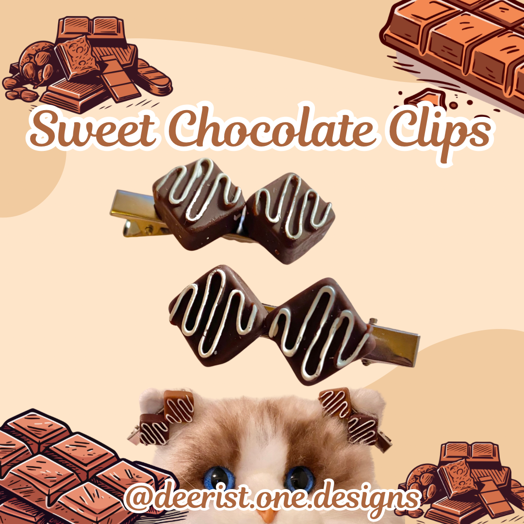 Sweet Chocolate Hair Clips