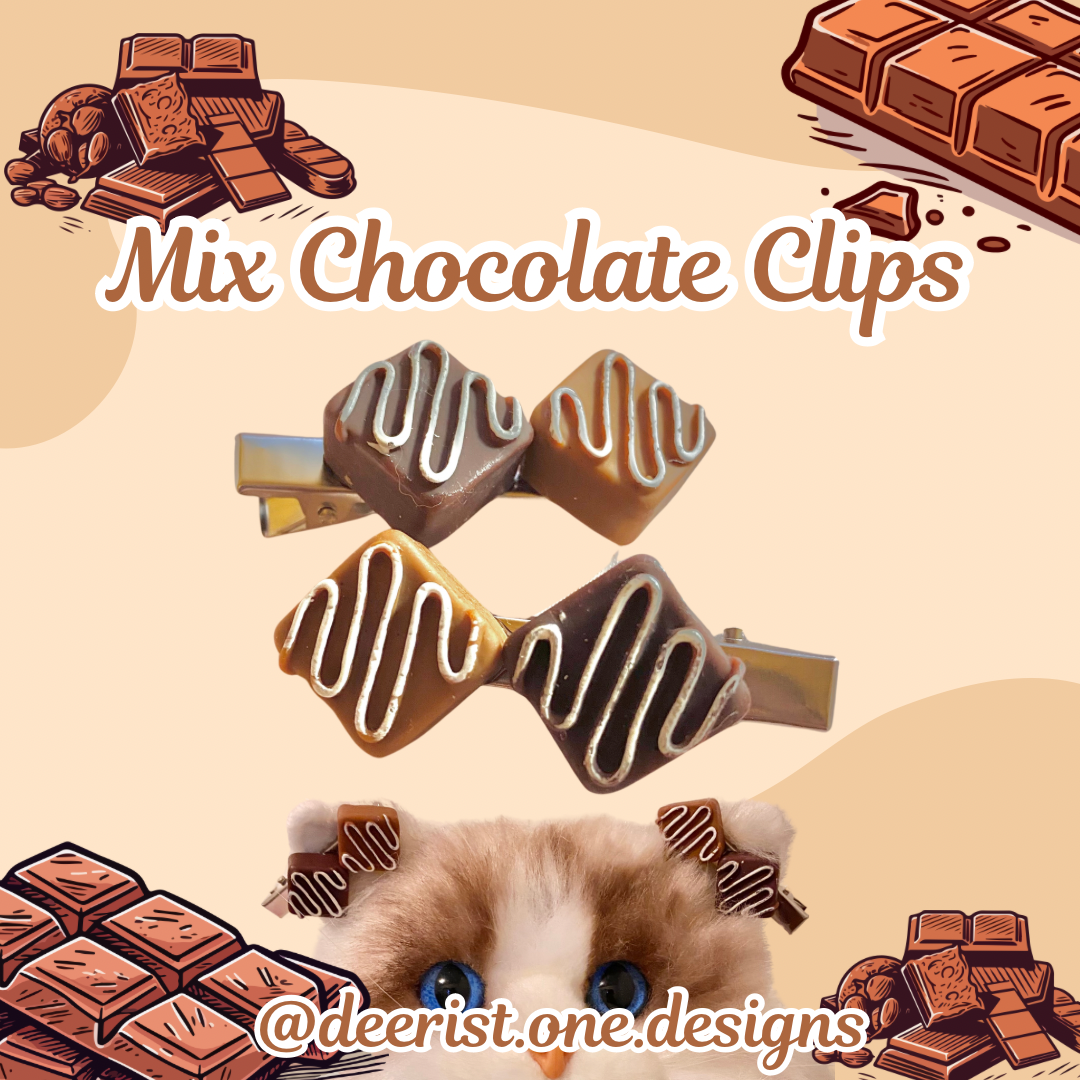 Sweet Chocolate Hair Clips