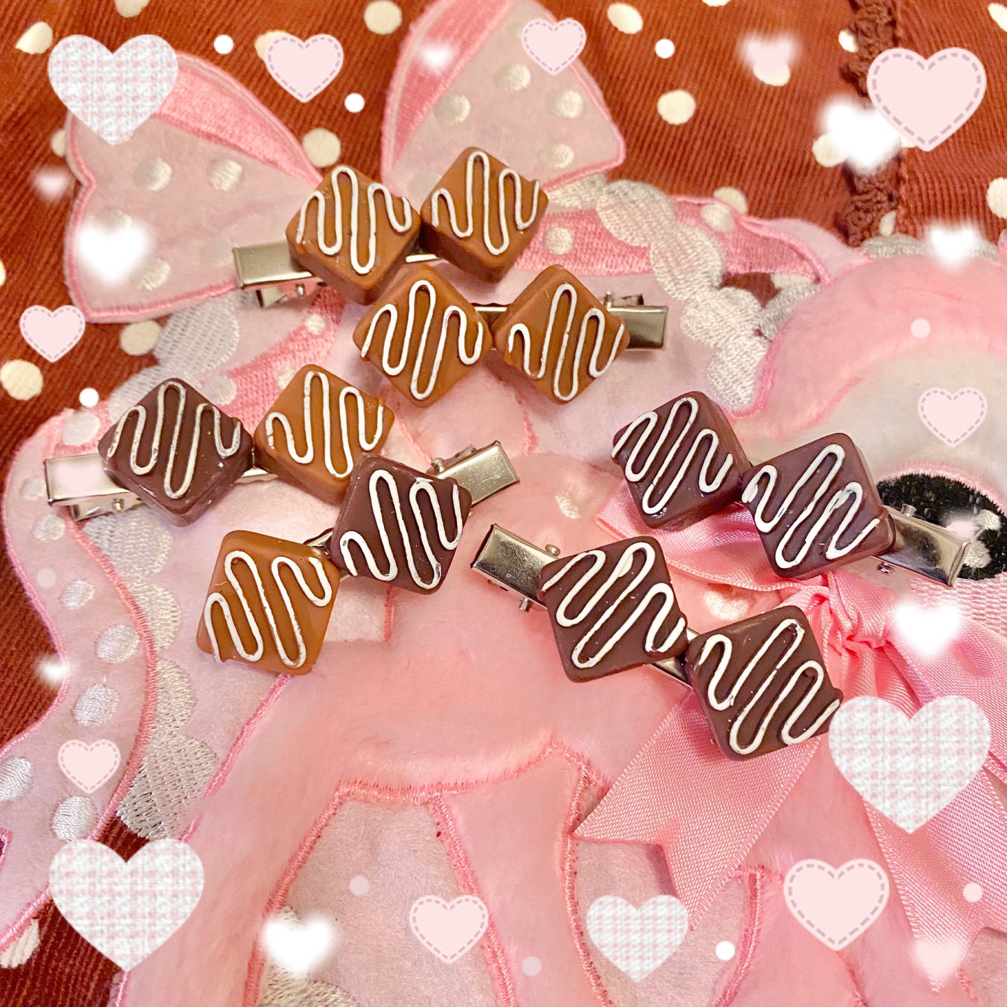 Sweet Chocolate Hair Clips