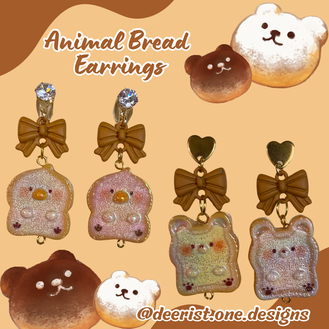 Animal Bread Earrings