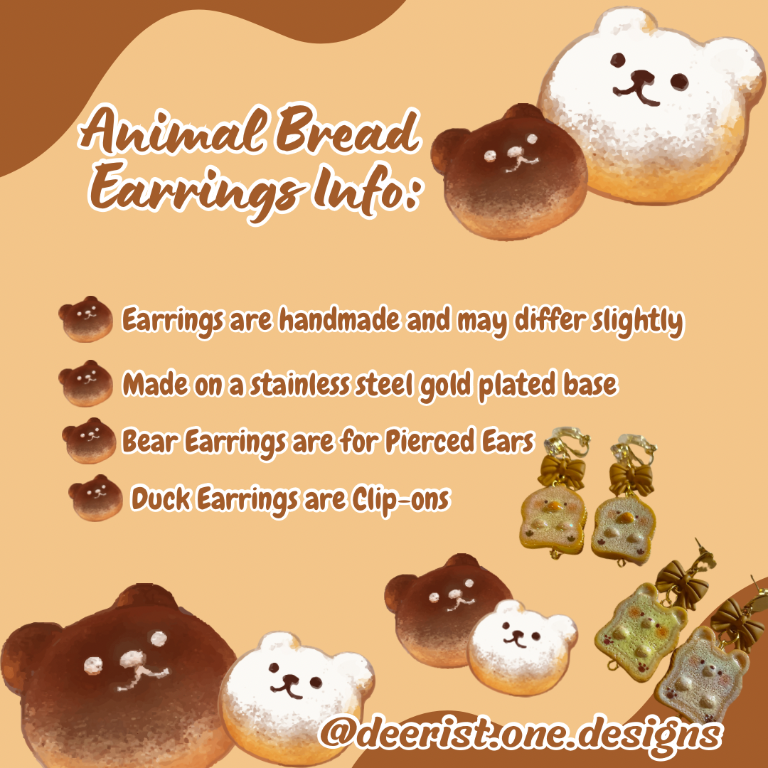 Animal Bread Earrings