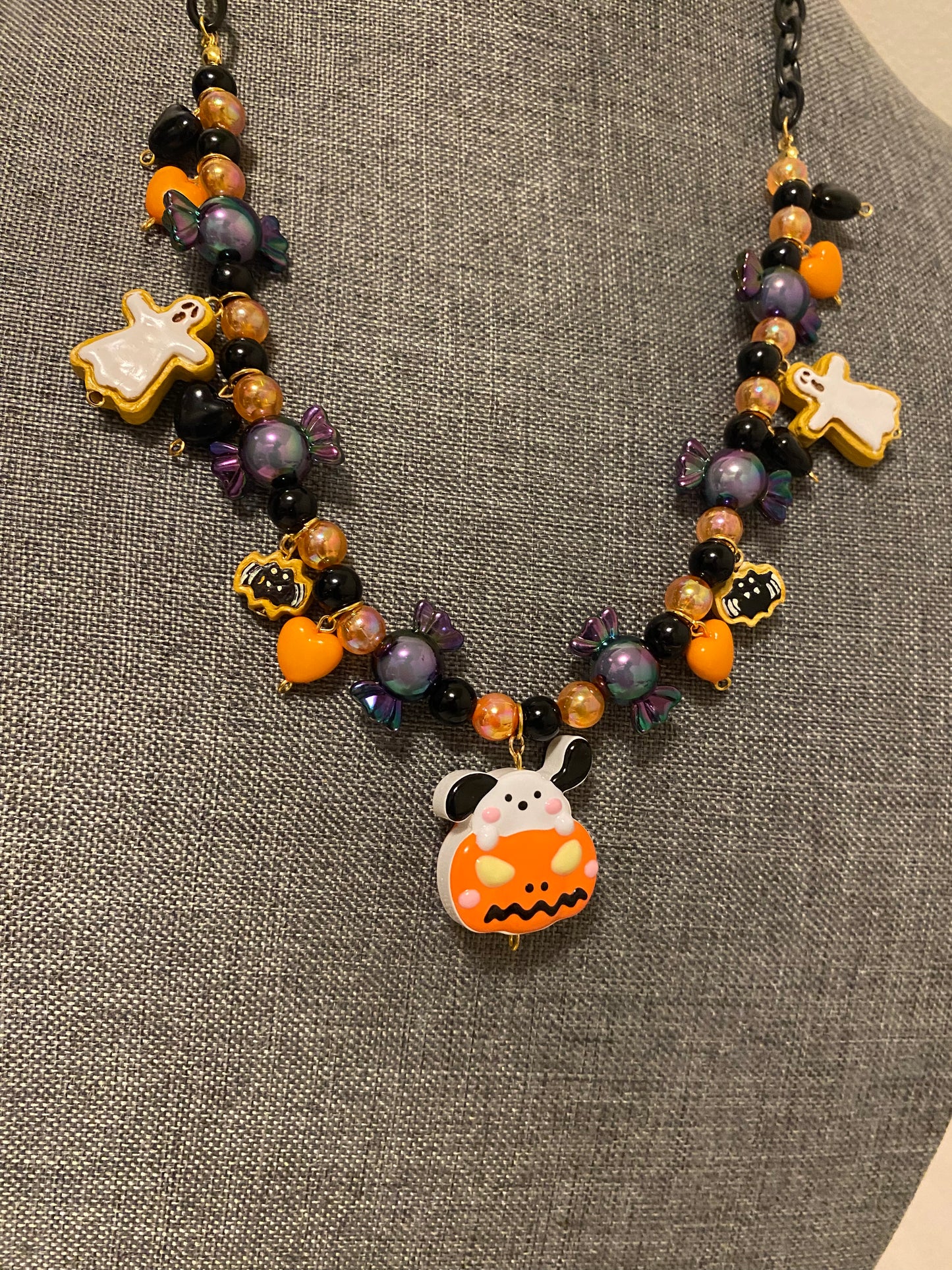 Puppy Pumpkin Necklace